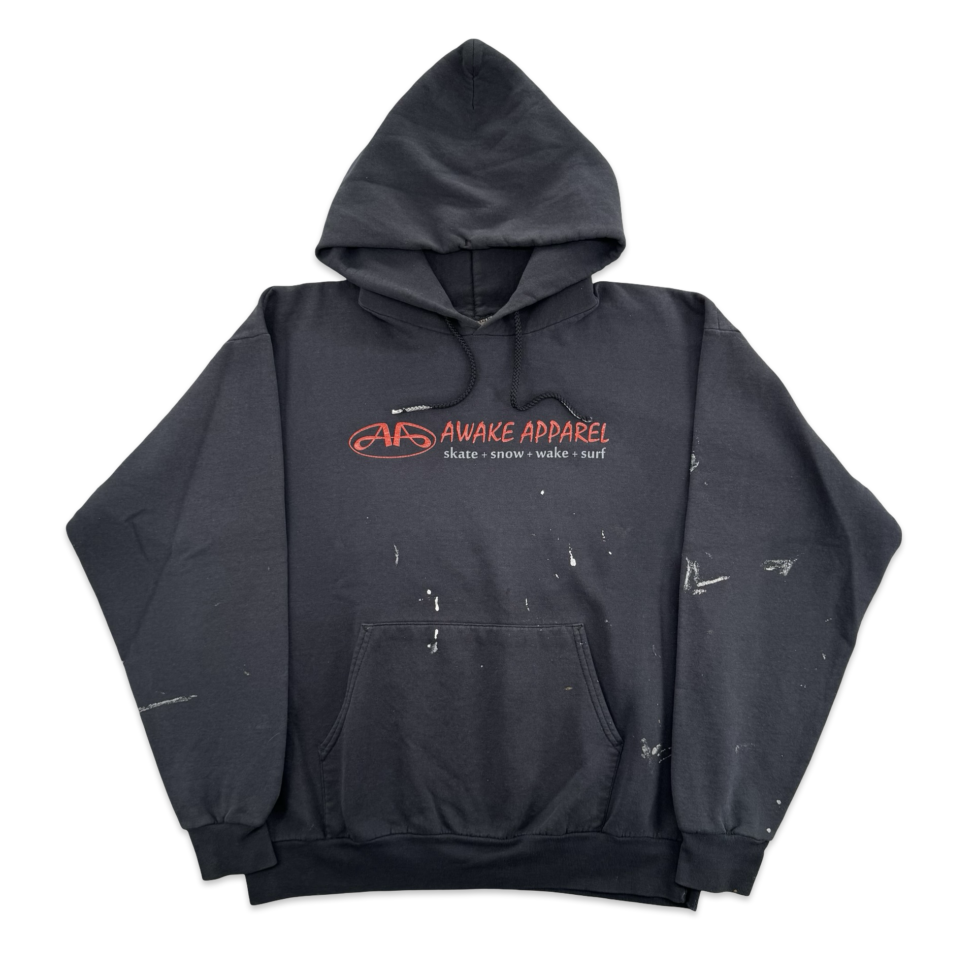 2000s Awake Apparel Paint Splatter Hoodie (L)