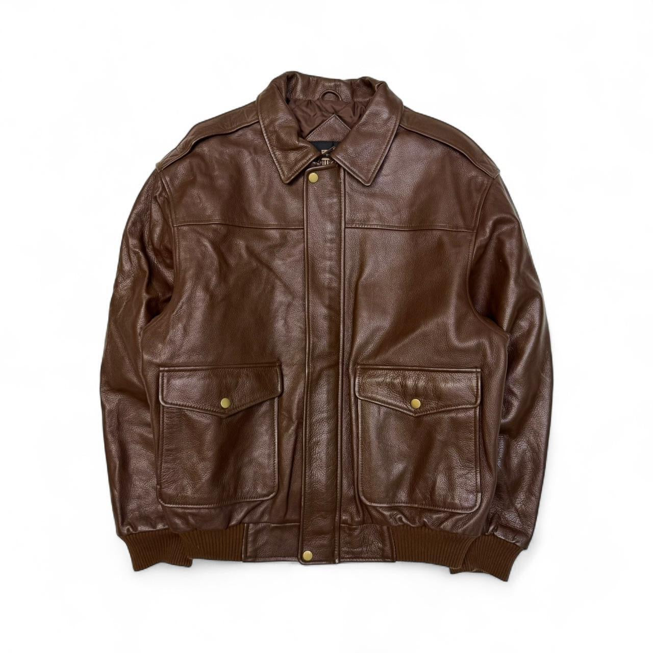 Vintage Guide Gear Leather Bomber Jacket (L)