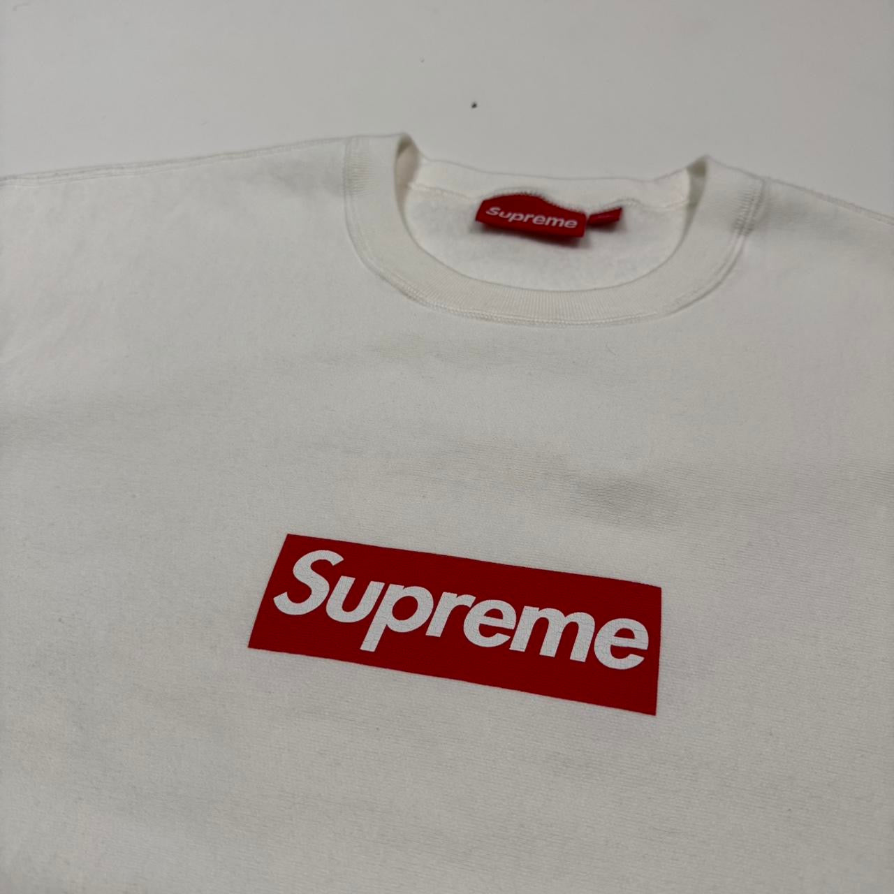 F/W 24 Supreme Washed White Box Logo Crewneck (XL)