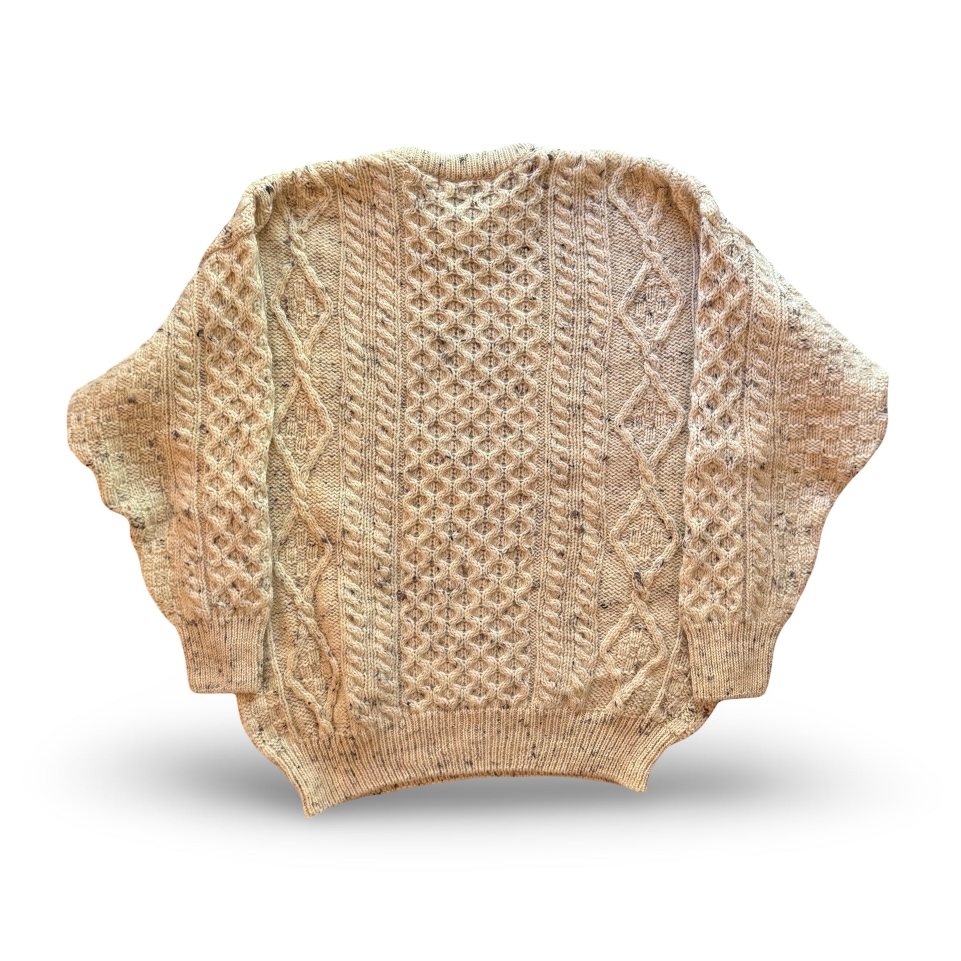 90s Arancrafts Cable Knit Sweater (XL)