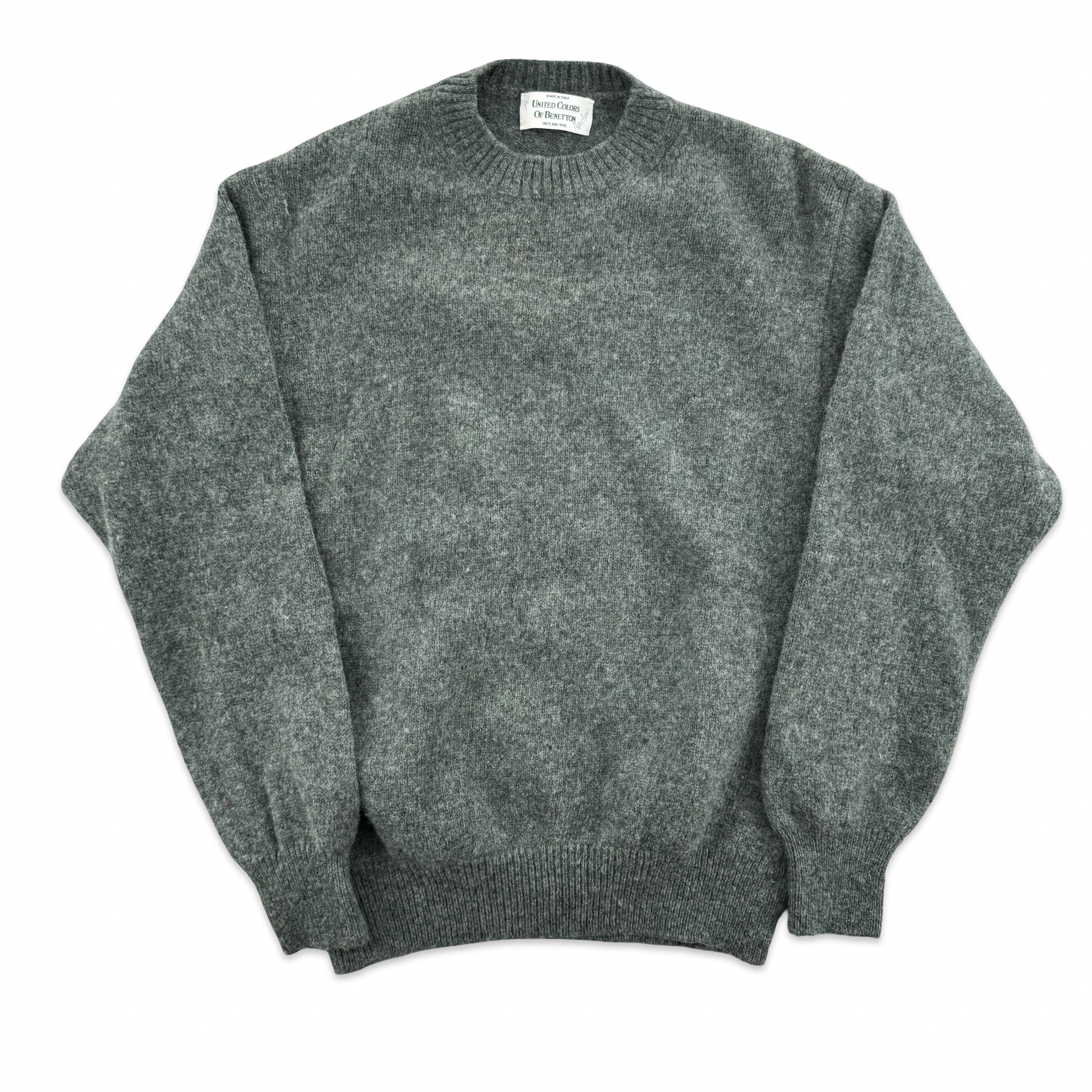 Vintage Forest Green Shetland Wool Sweater (S)
