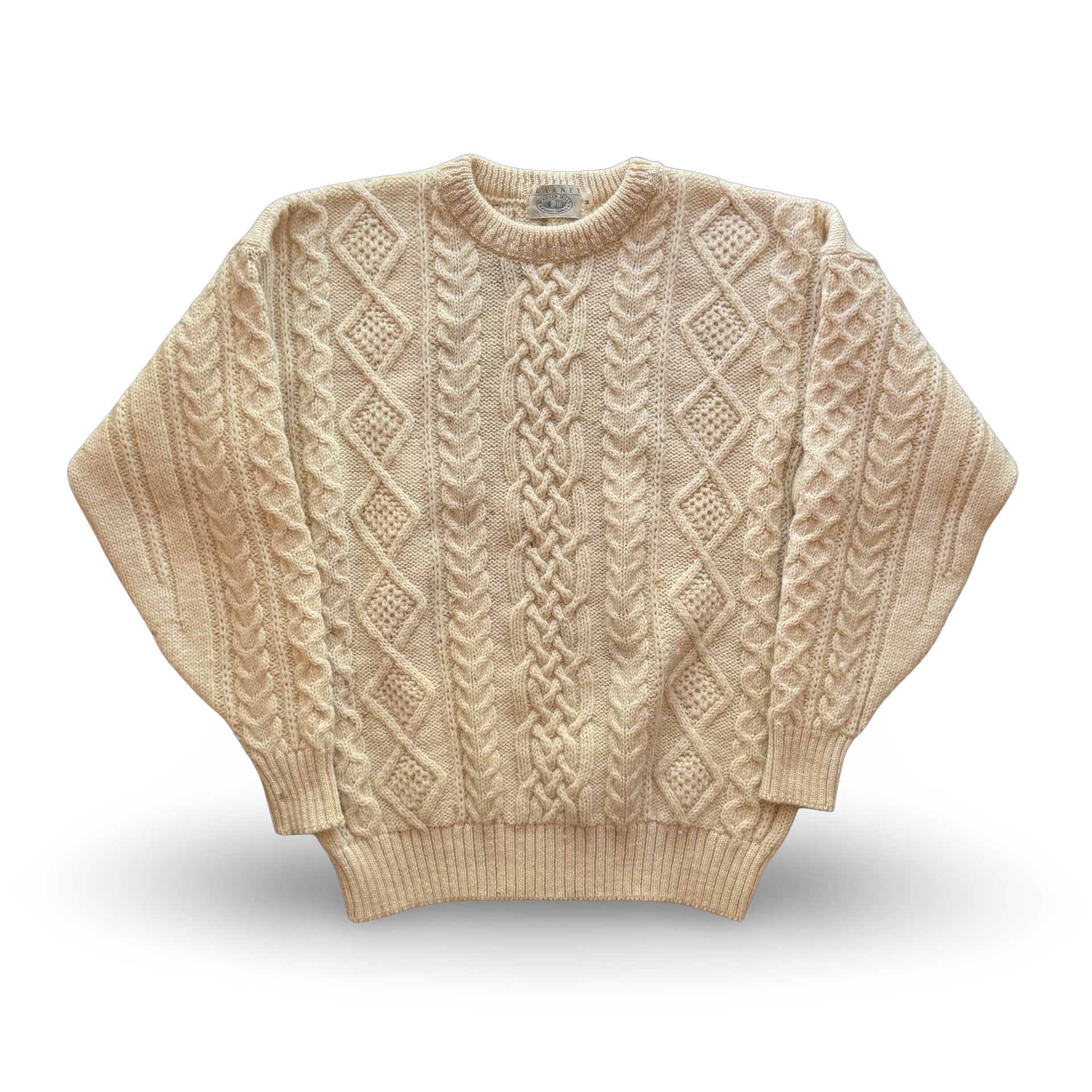 90s Blarney Cable Knit Sweater (M)