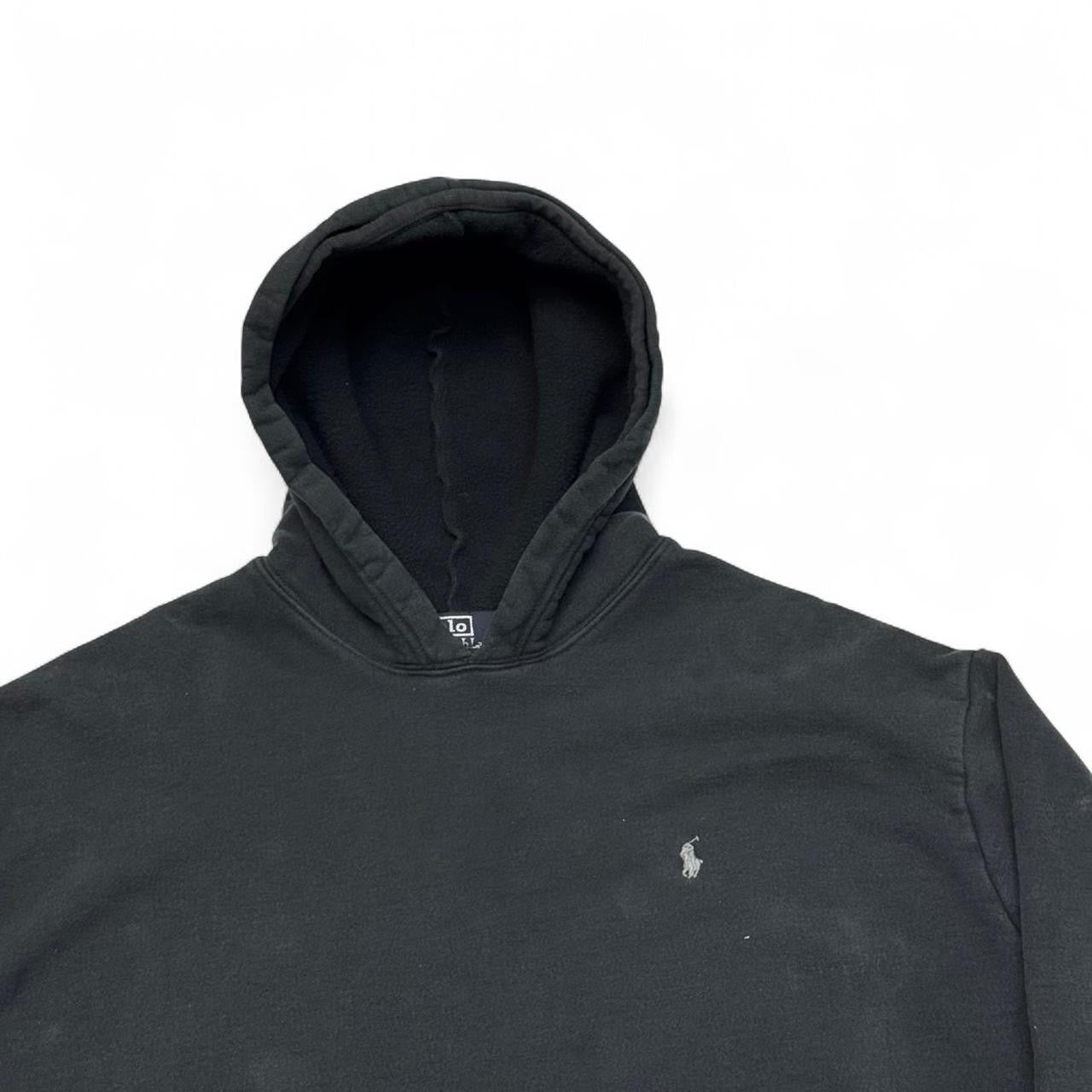 Vintage Black Polo Ralph Lauren Hoodie (XXl)