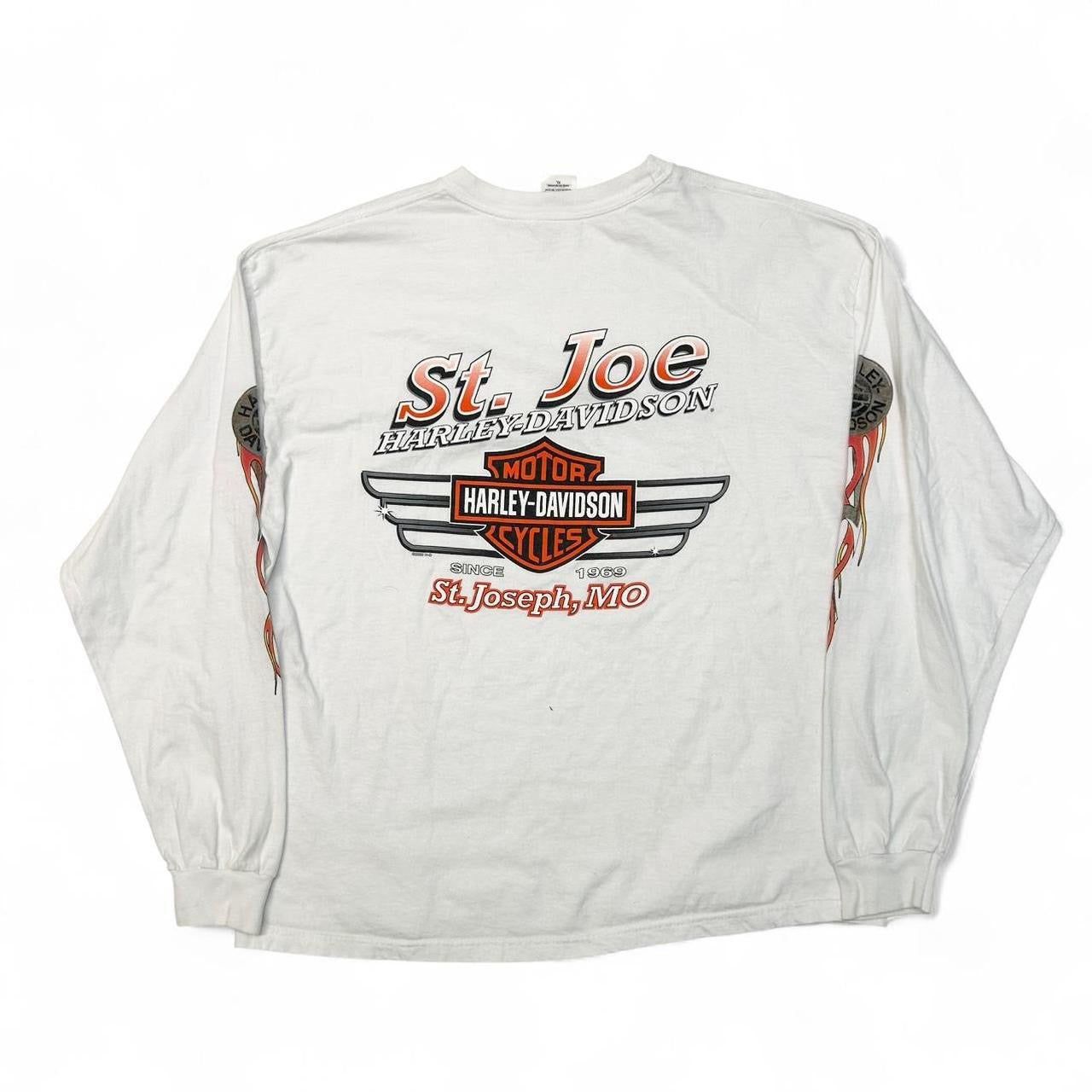 2004 St.Joe Harley Davidson Flame Sleeve (XL)