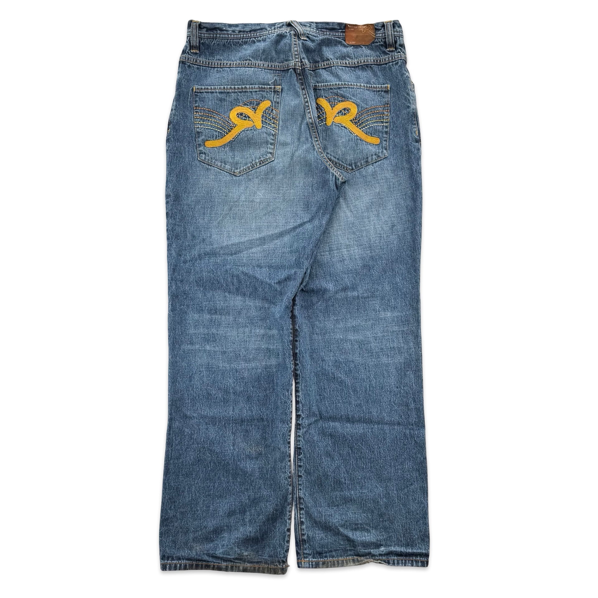 2000s Rocawear Embroidered Jeans (36x33)