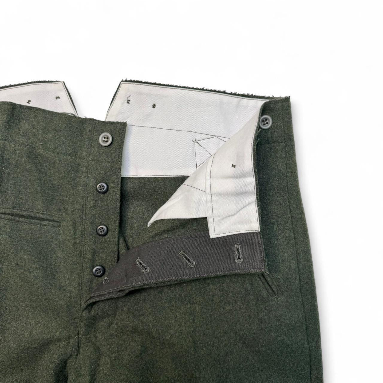 Olive Green Buckle back Wool Pants (38/34x32)