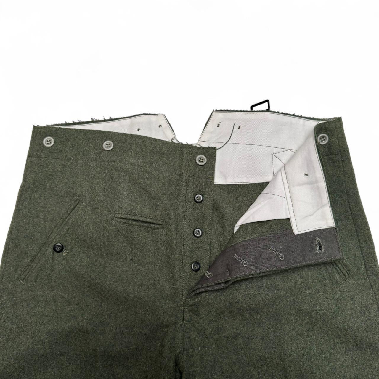 Olive Green Wool Buckle-back Pants (34-38x32)