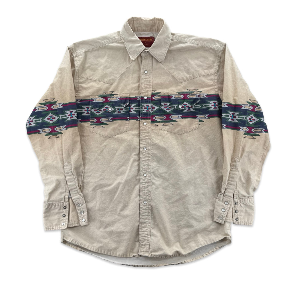 Vintage Rustler Aztec Pearl Snap (L)