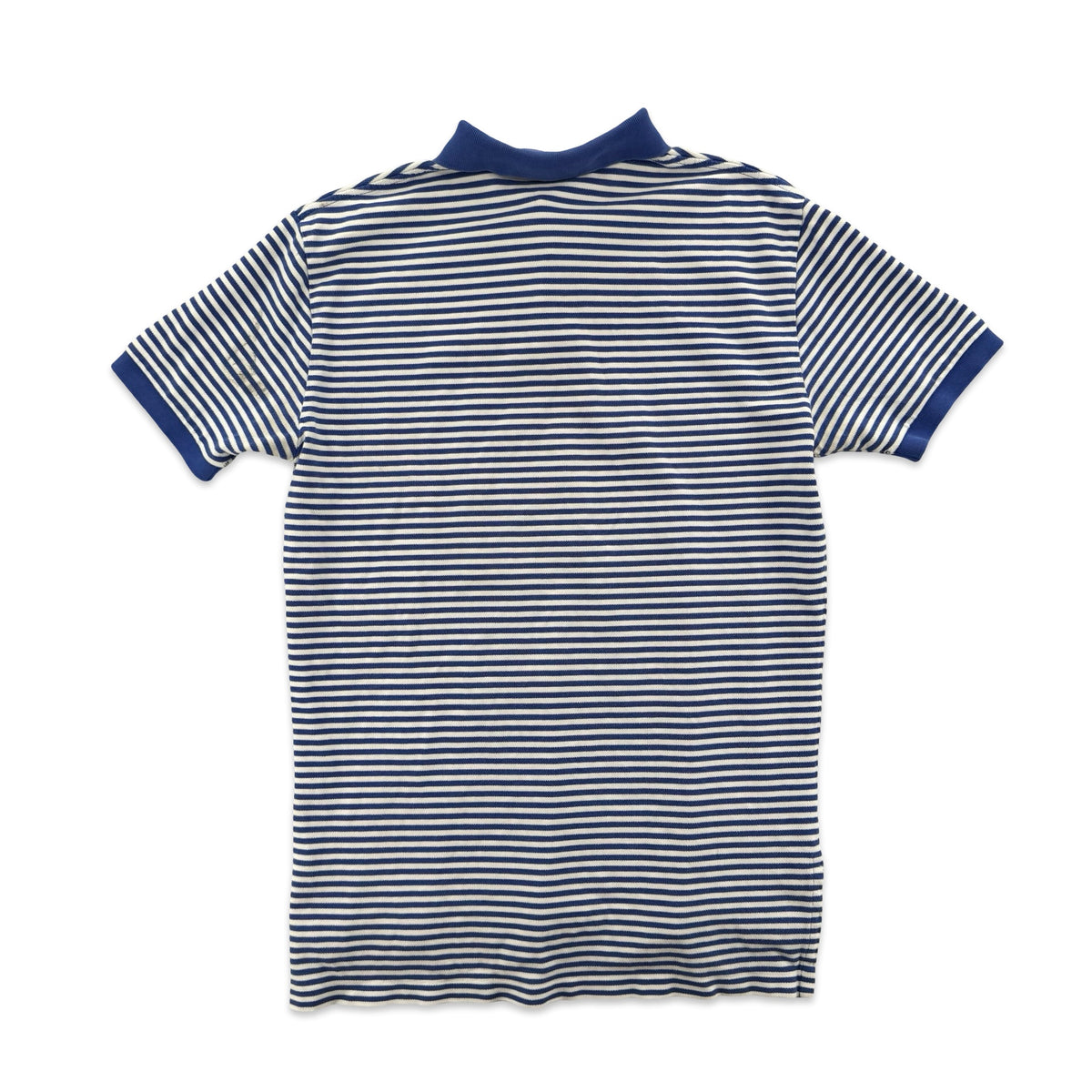 Vintage Blue Striped Polo Shirt (M)