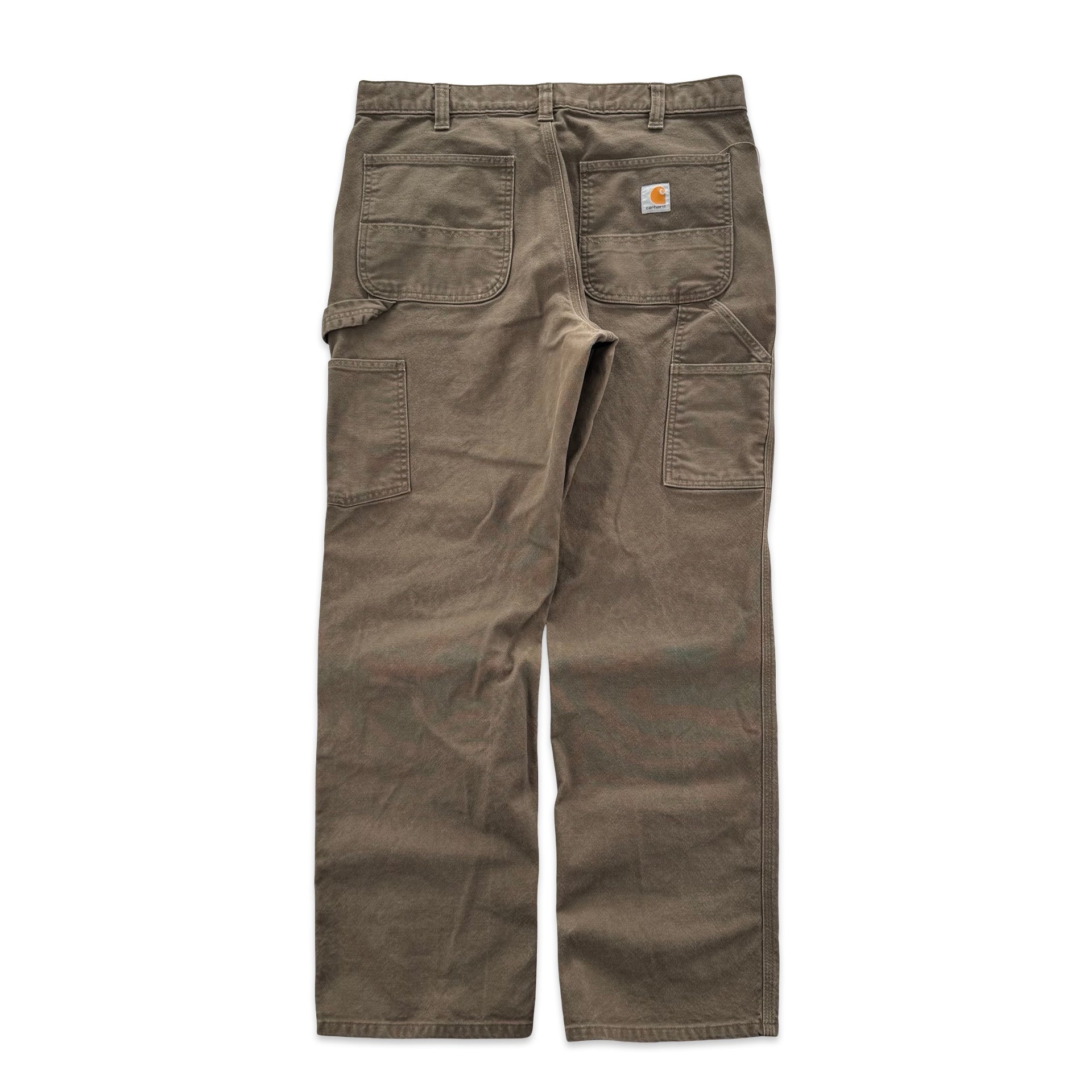 Brown Relaxed Fit Carhartt Carpenter Pants (35x31)