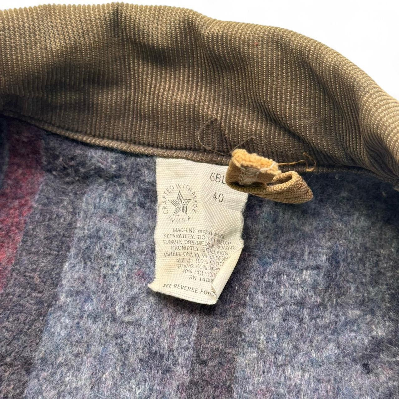 1980s Sand Blanket Lined Carhartt Chore Jacket (40/M)