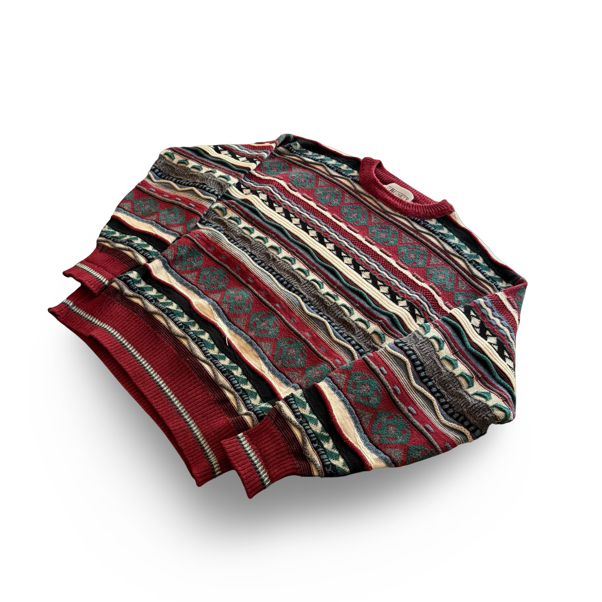 90s J.T. Beckett 3D Knit Sweater (L)