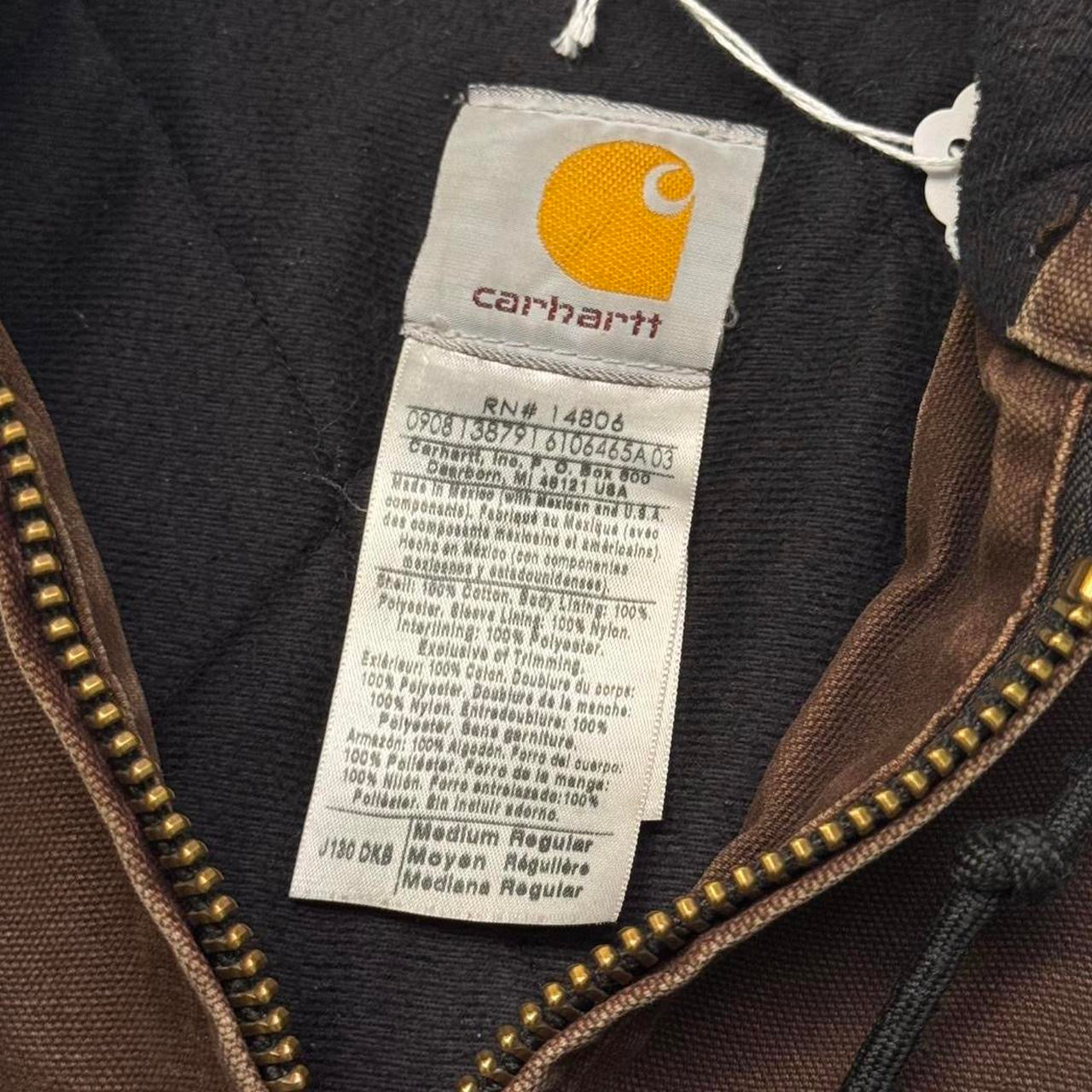 Brown Carhartt Hooded Jacket J130 DKB (M)