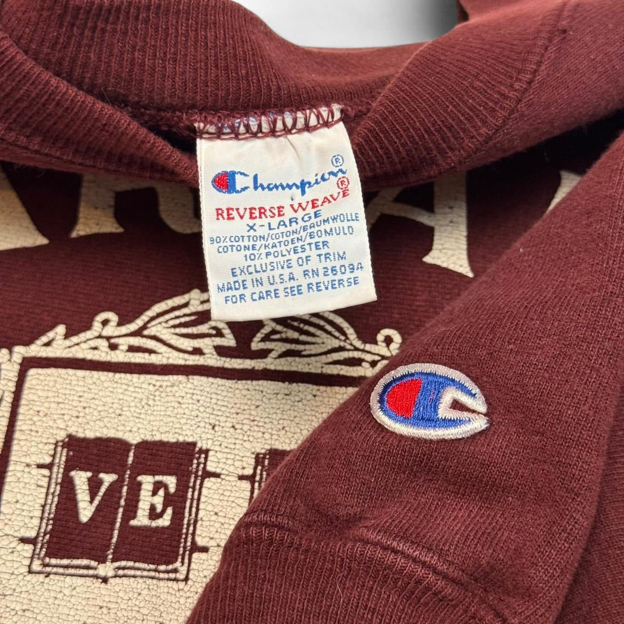 90s Champion Reverse Weave Harvard University Crewneck Sweatshirt (XL)