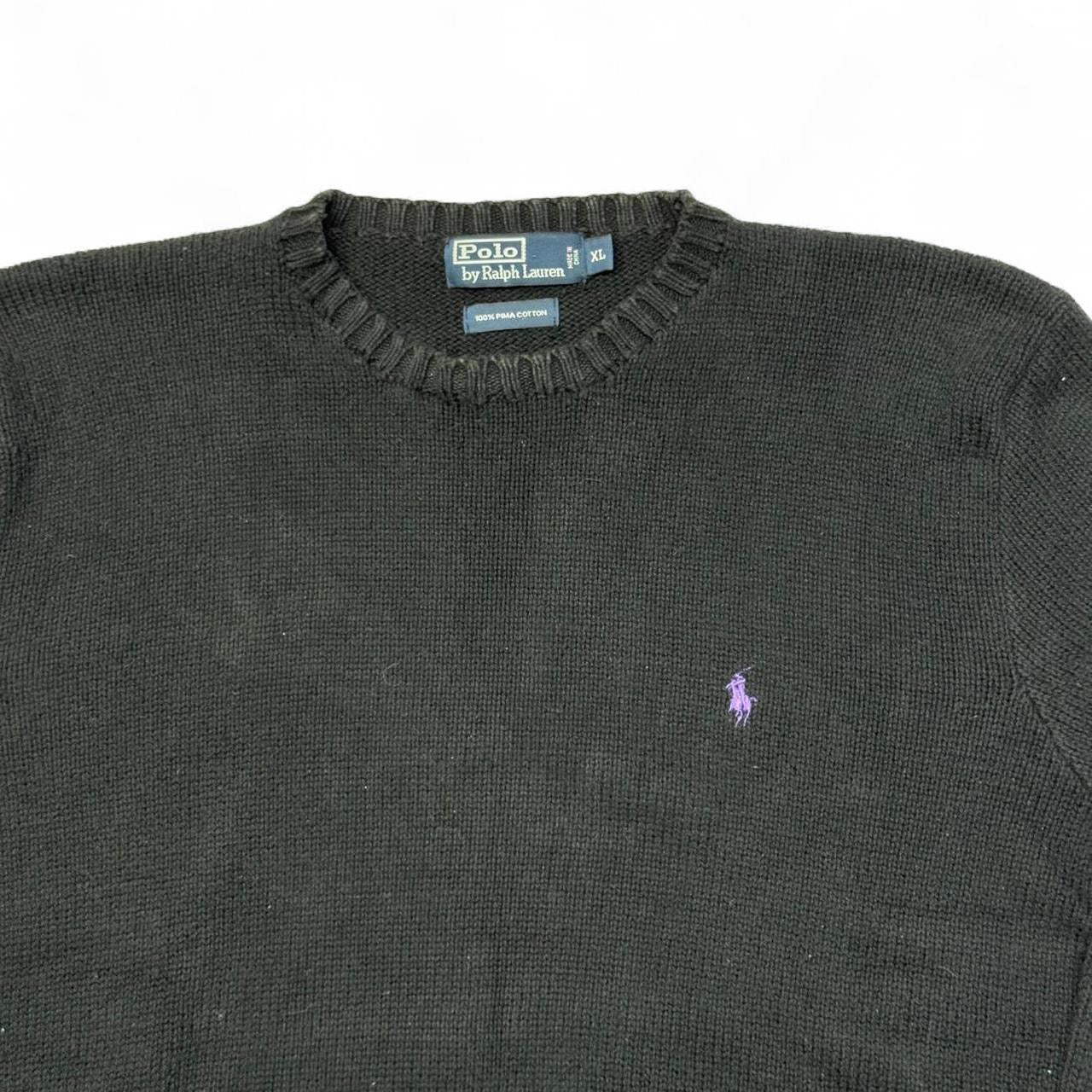 Vintage Purple Pony Polo Ralph Lauren Knit Sweater (XL)