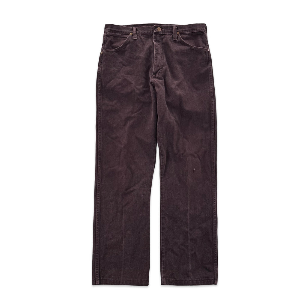 Vintage Burgundy Wrangler Jeans (34x30)