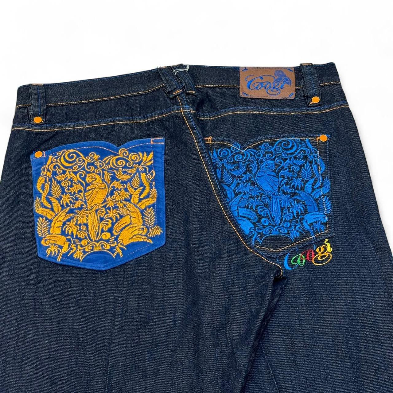 90’s Coogi Parrot Embroidered Jeans (38x28)