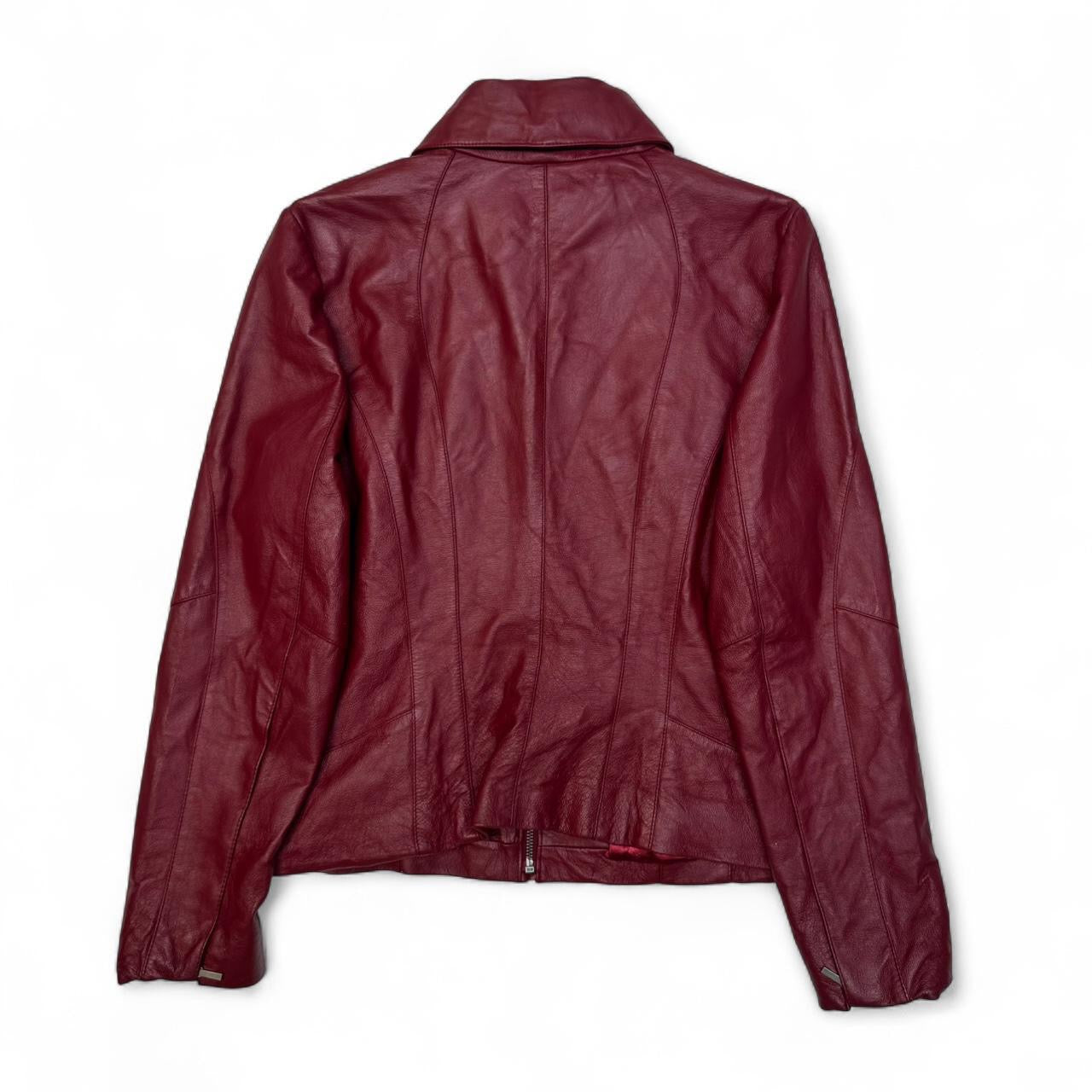 Deep Red Vintage Studio Y Leather Jacket (L)