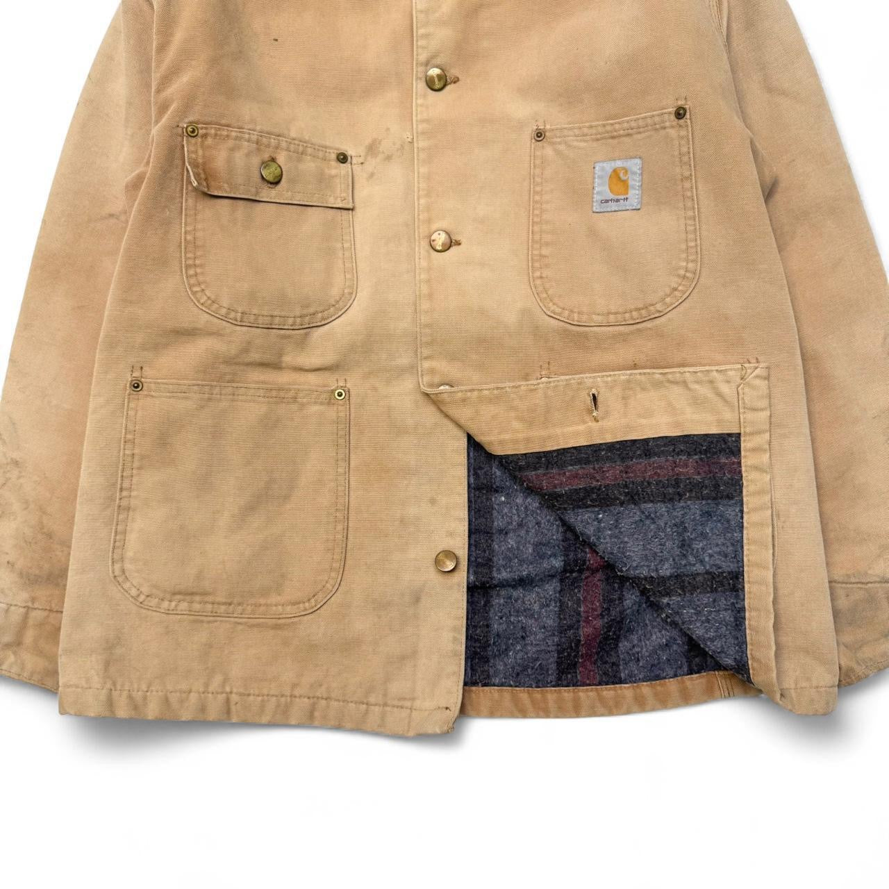 1980s Sand Blanket Lined Carhartt Chore Jacket (40/M)