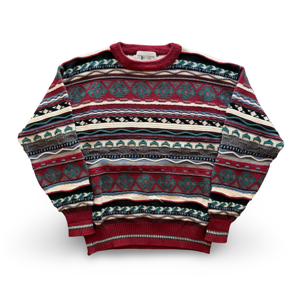 90s J.T. Beckett 3D Knit Sweater (L)