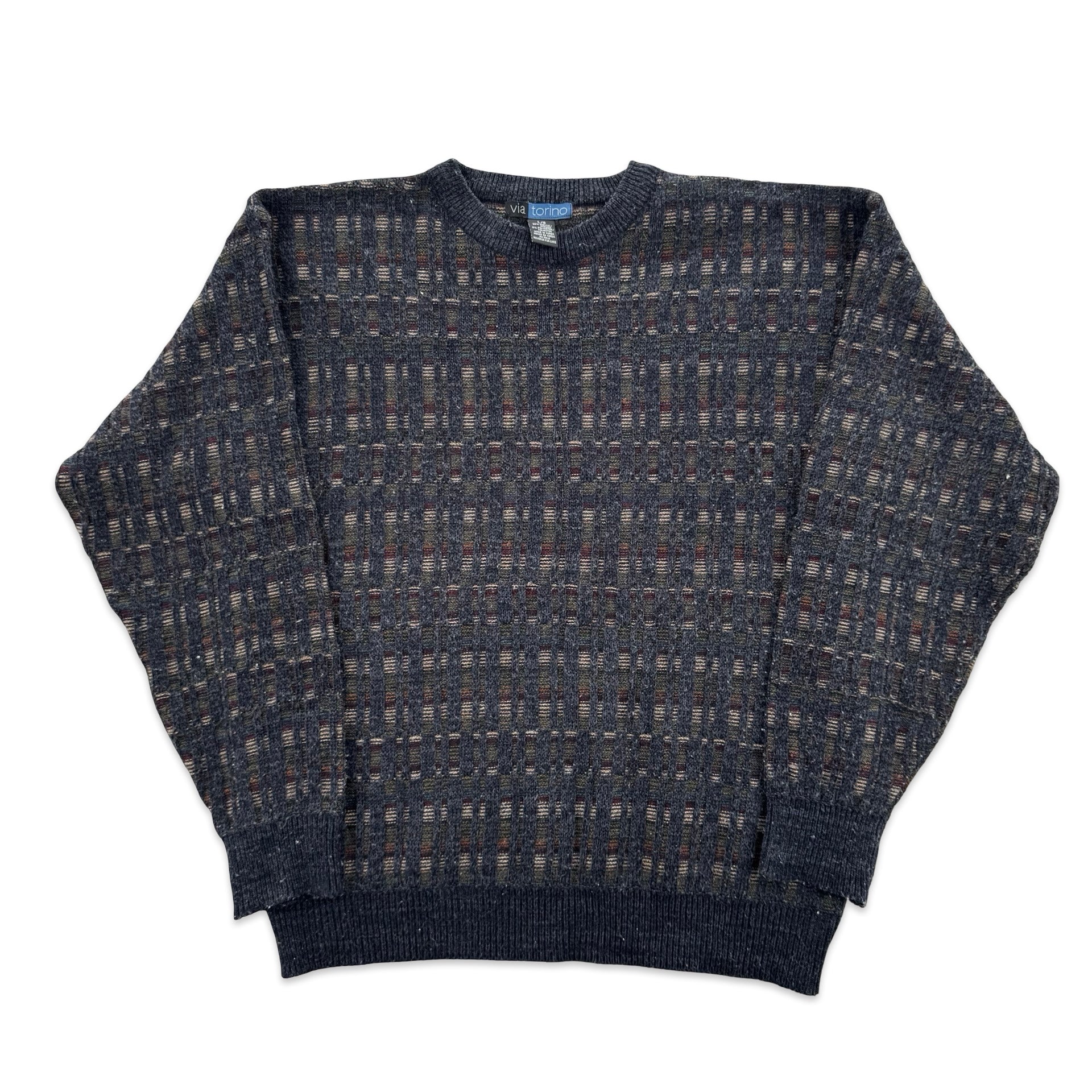 Via Torino Dark Knit Sweater (L)