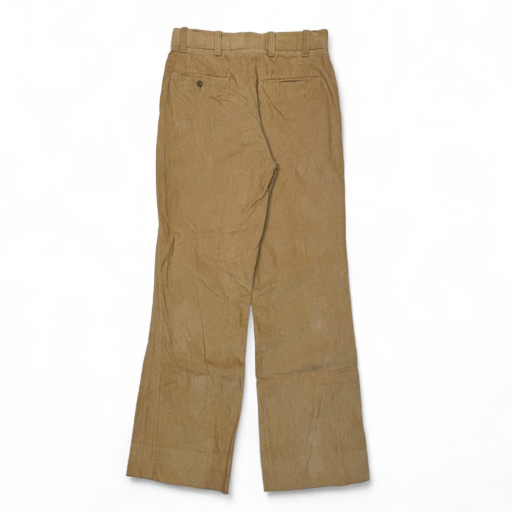 1970s Tan Corduroy Flare Pants (30)