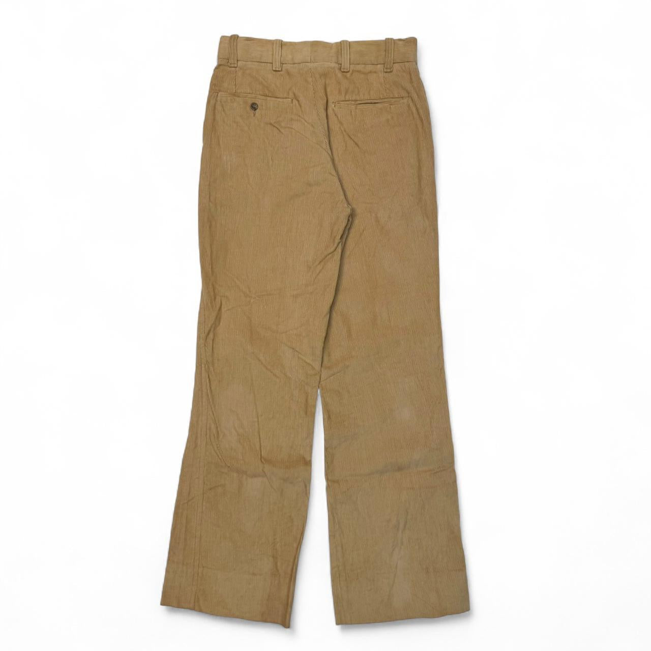 1970s Tan Corduroy Flare Pants (30)