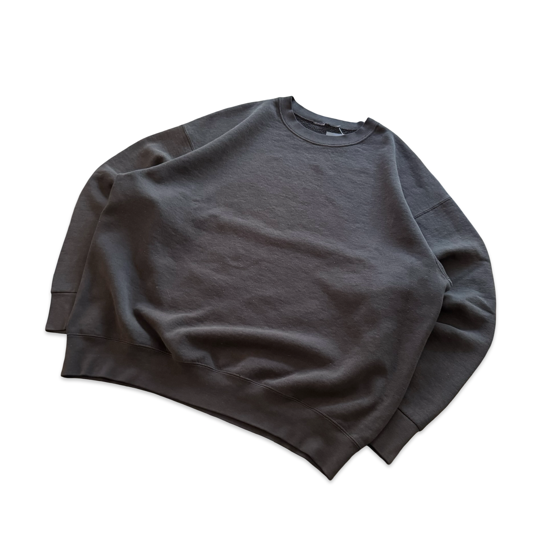 Sun Faded Black Crewneck Sweatshirt (L)