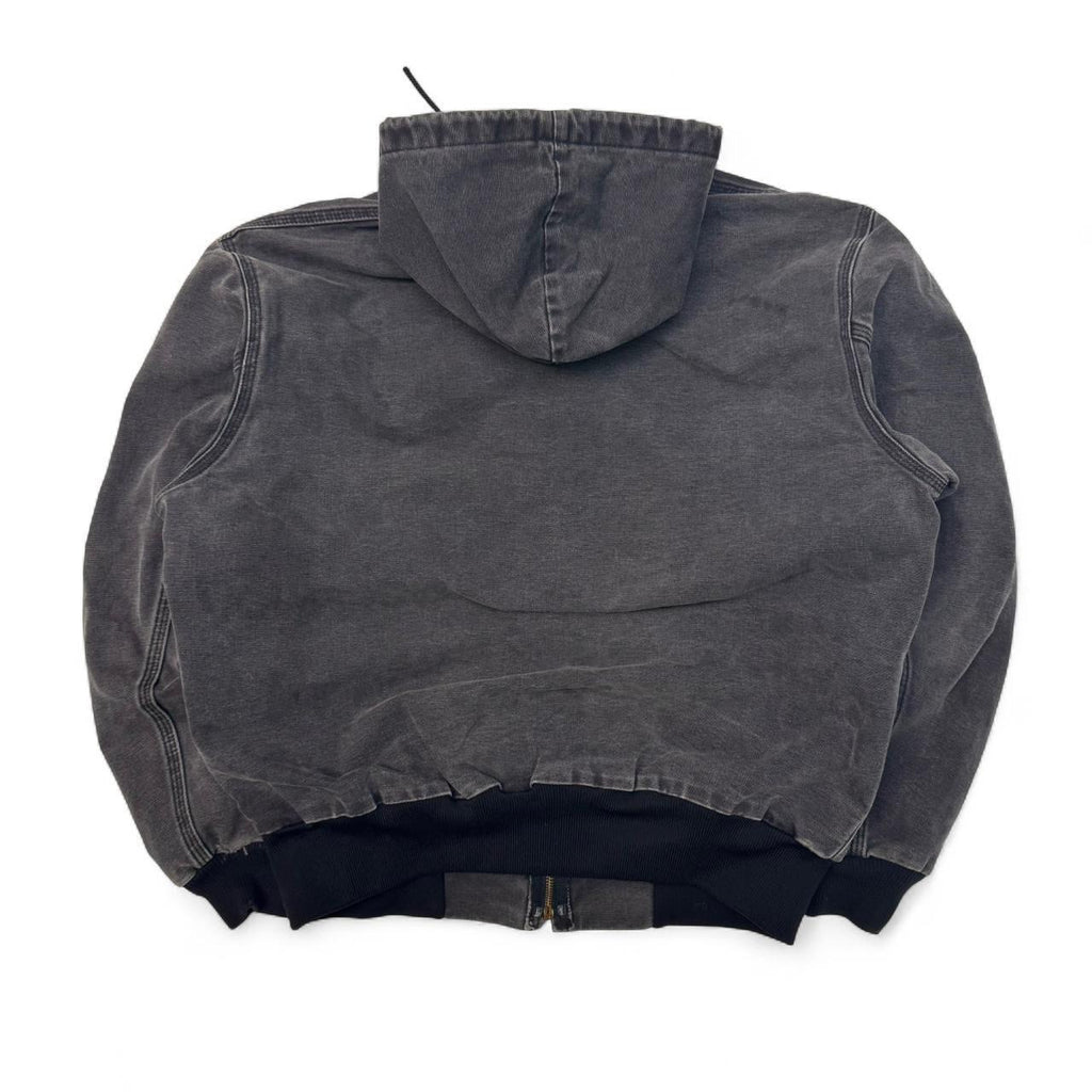 Faded Black Carhartt Thermal Lined Hooded Jacket (M)