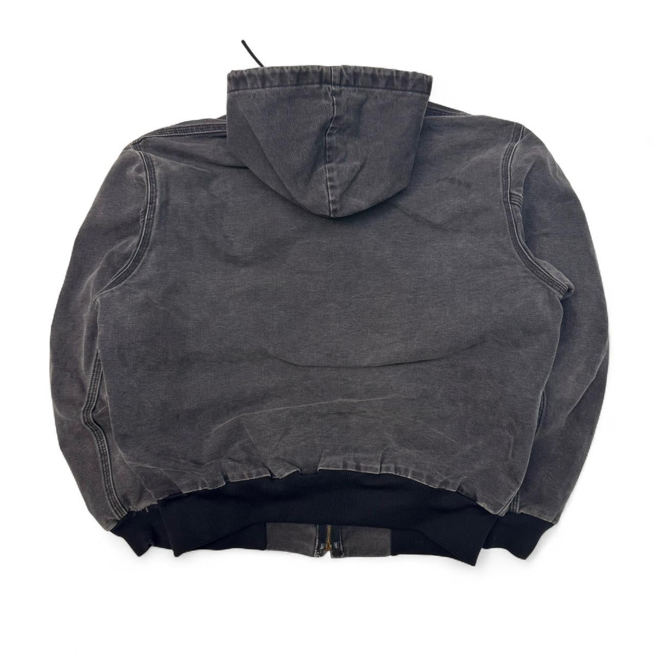 Faded Black Carhartt Thermal Lined Hooded Jacket (M)