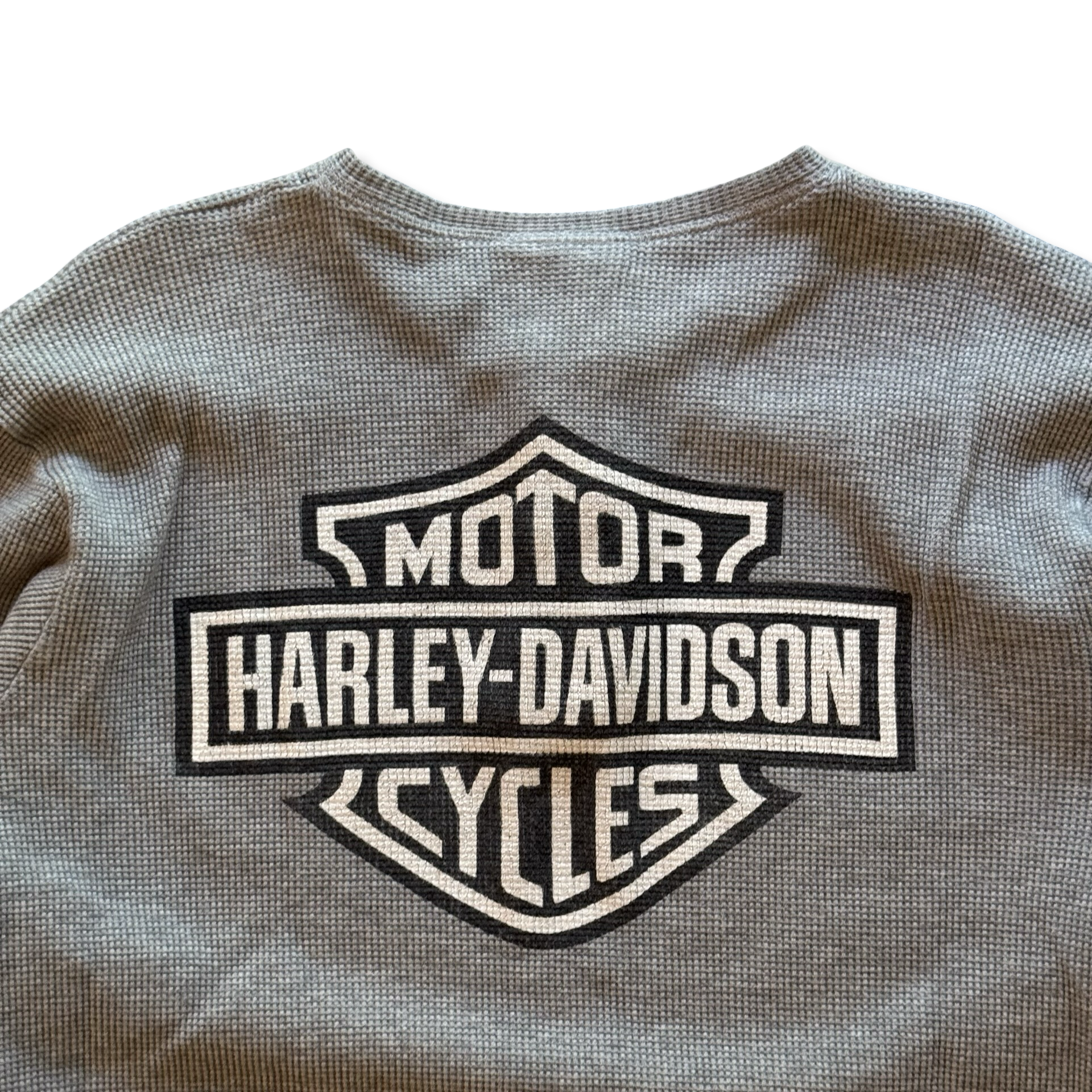 90s Harley Davidson 3/4 Sleeve Hemley Thermal Shirt (L)