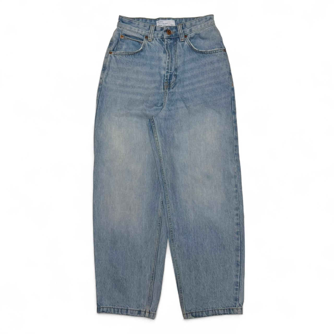 Light Wash Bershka Barrel Jeans (2/26”)