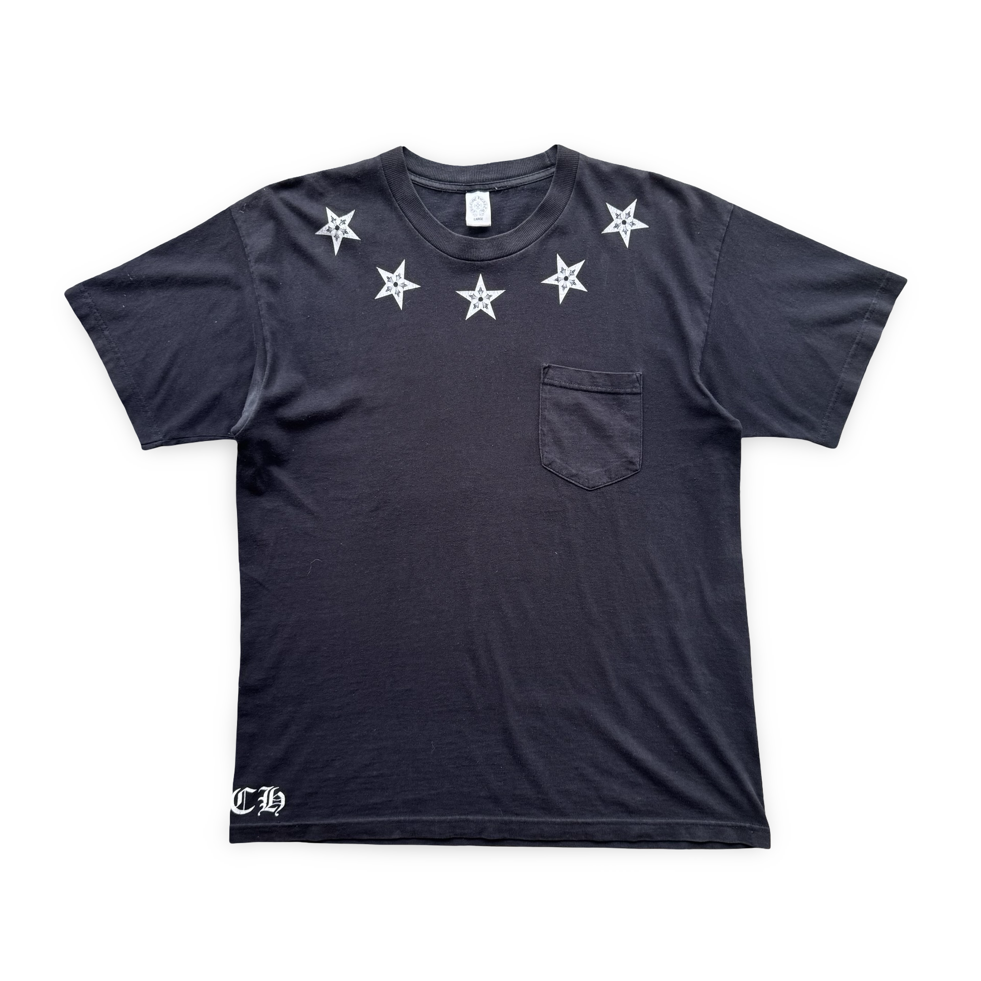 Vintage Black Chrome Hearts Five Star Tee (L)
