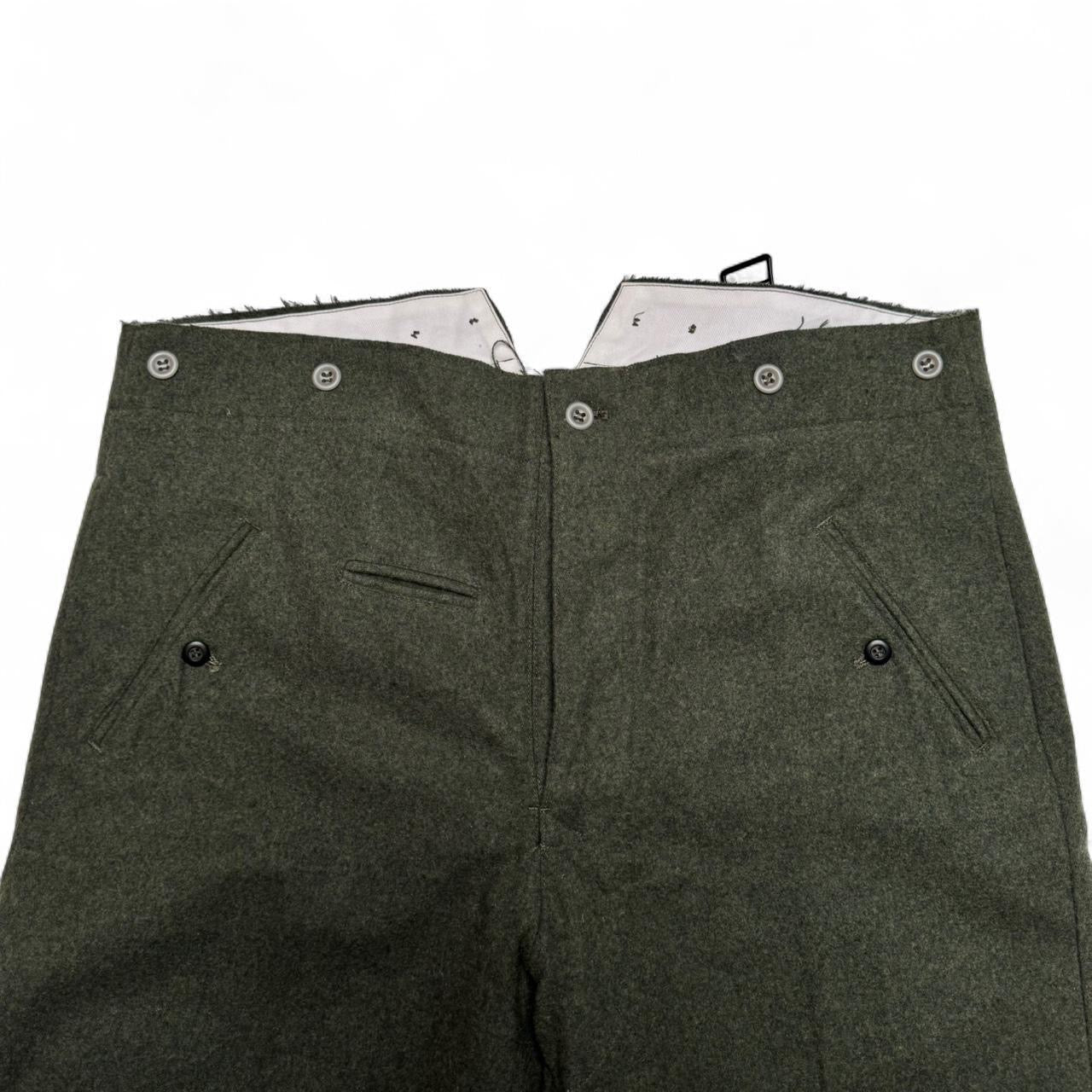 Olive Green Wool Buckle-back Pants (34-38x32)