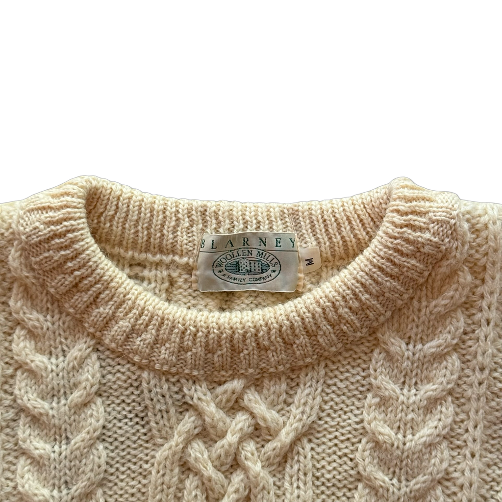90s Blarney Cable Knit Sweater (M)