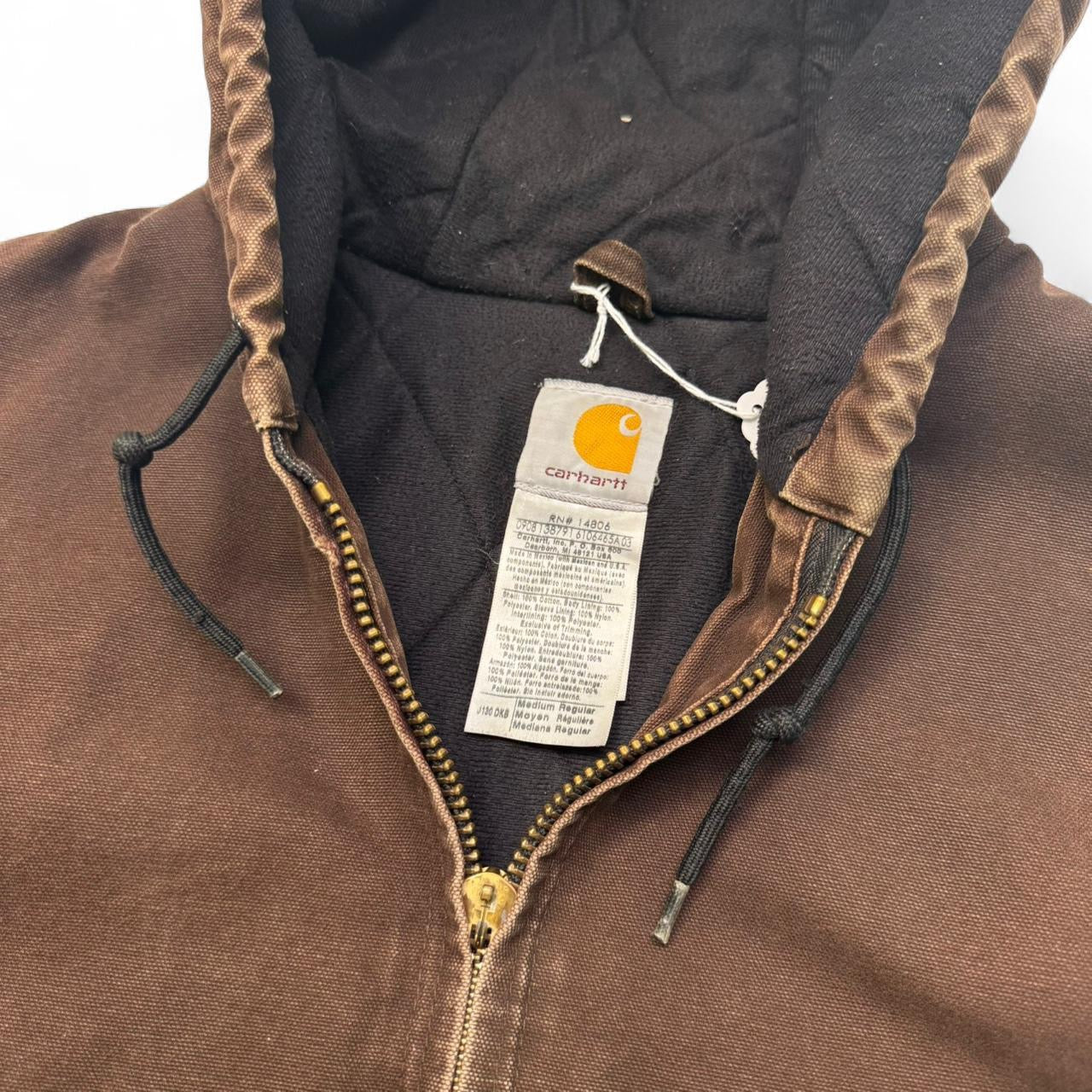 Brown Carhartt Hooded Jacket J130 DKB (M)