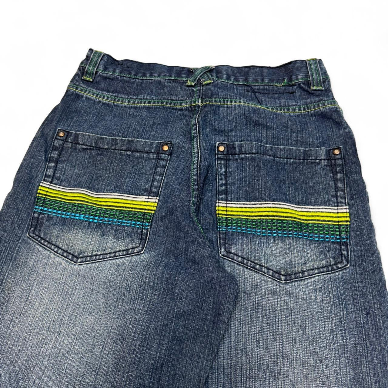 2000s Southpole Embroidered Baggy Jeans (34x32)