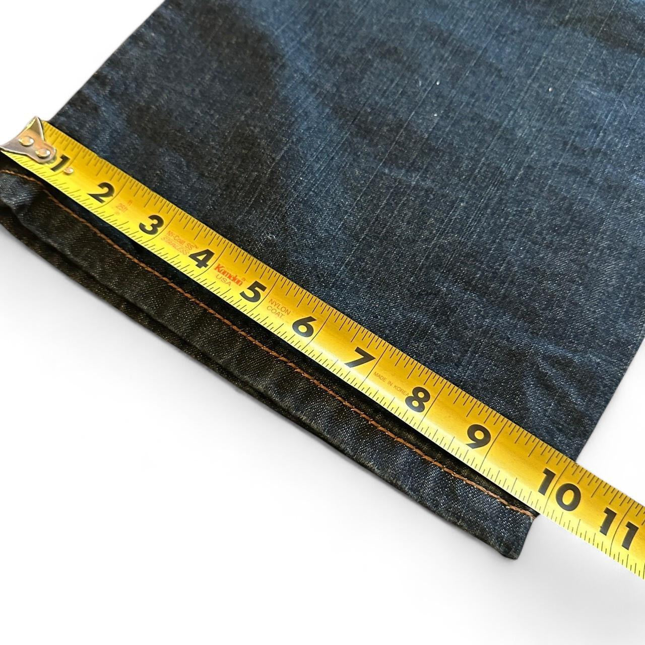 Baggy Y2k Avant Garde Legacy Gold Embroidered Jeans (36x34)