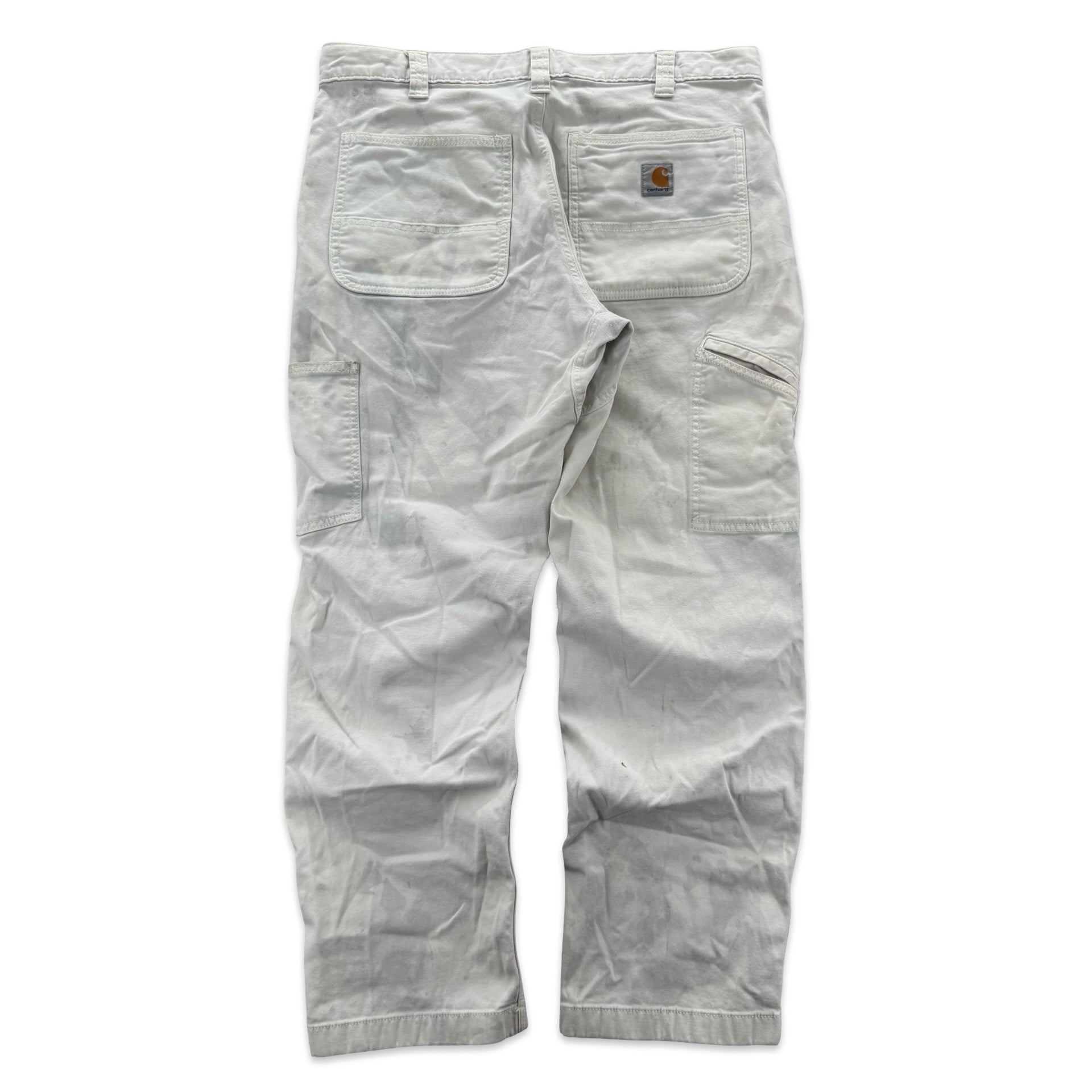 White Carhartt Double Knee Pants (36x28)
