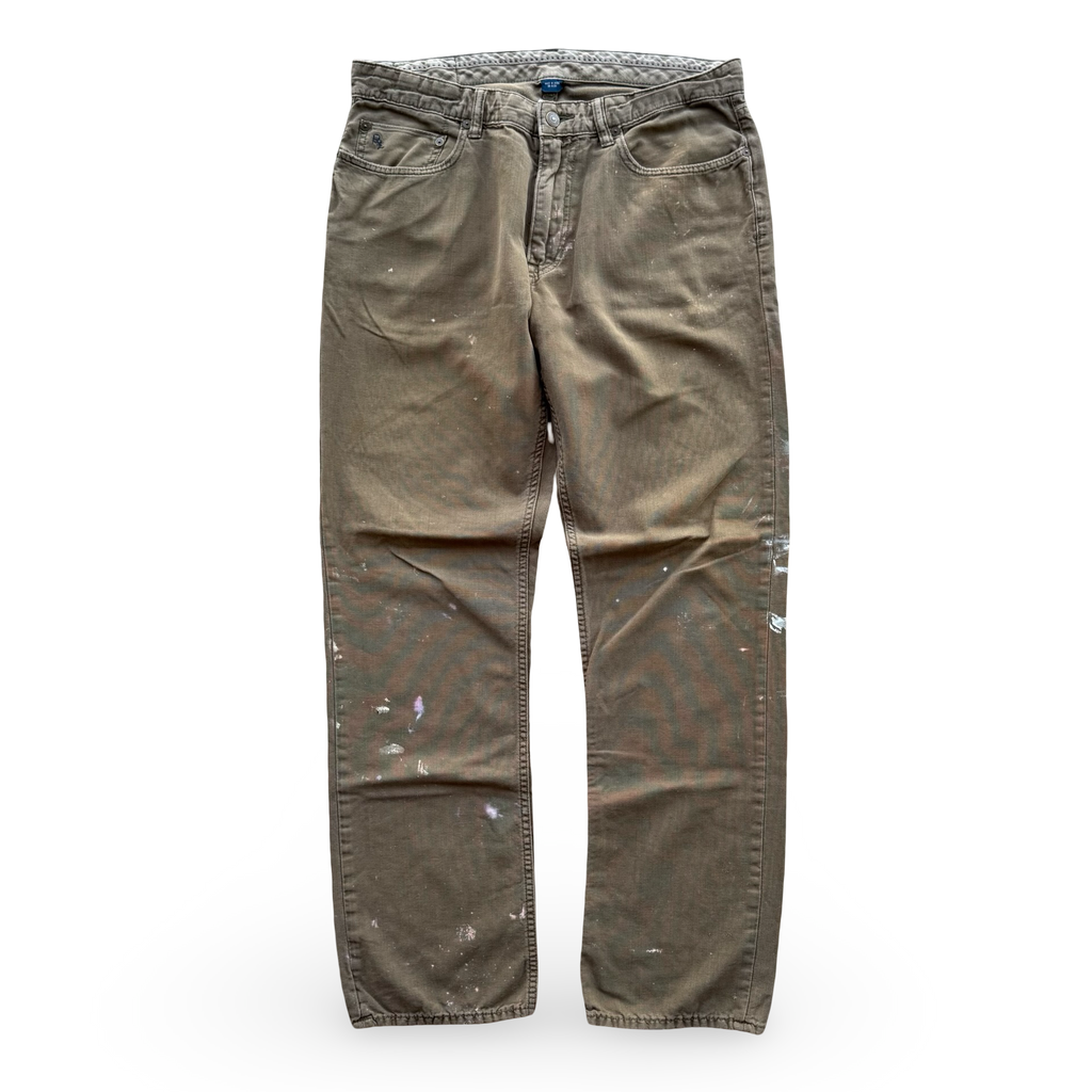 Vintage Khaki Ralph Lauren Painted Trousers (34x32)
