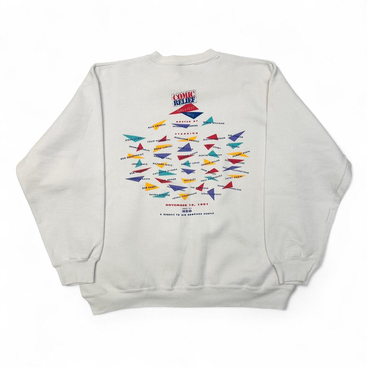 1990 Comic Relief Greatest Hits Crewneck Sweatshirt (XL)