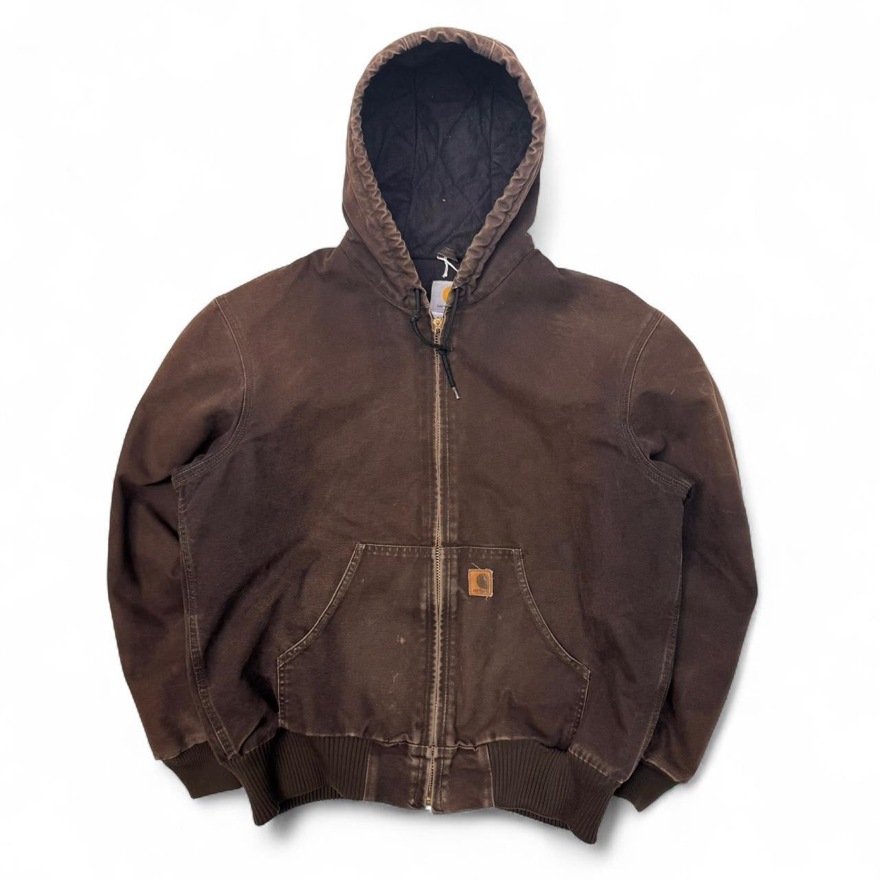 Brown Carhartt Hooded Jacket J130 DKB (M)