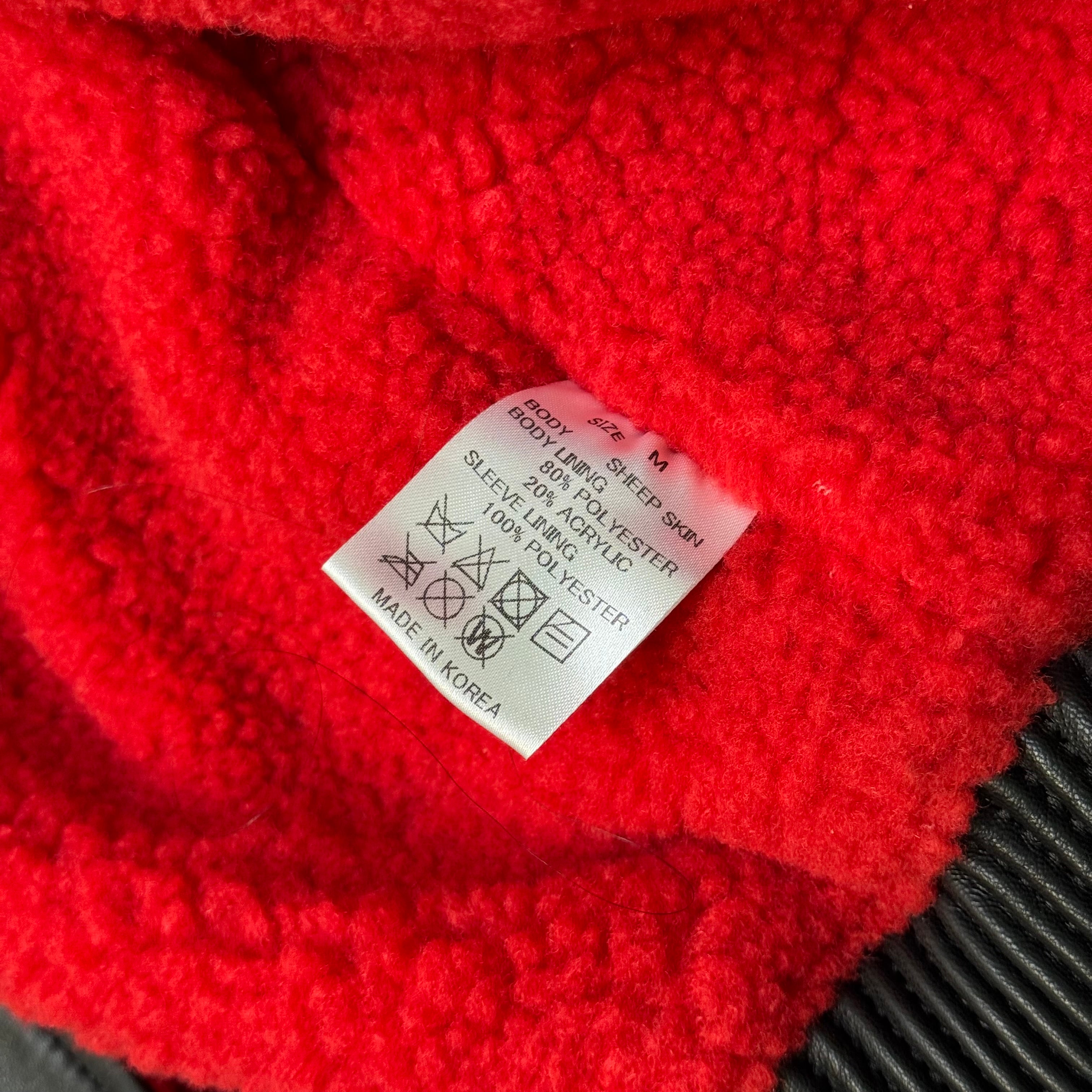 VLONE F/W 2019 Unreleased Runway Sheep Skin Leather Bomber Jacket (M)