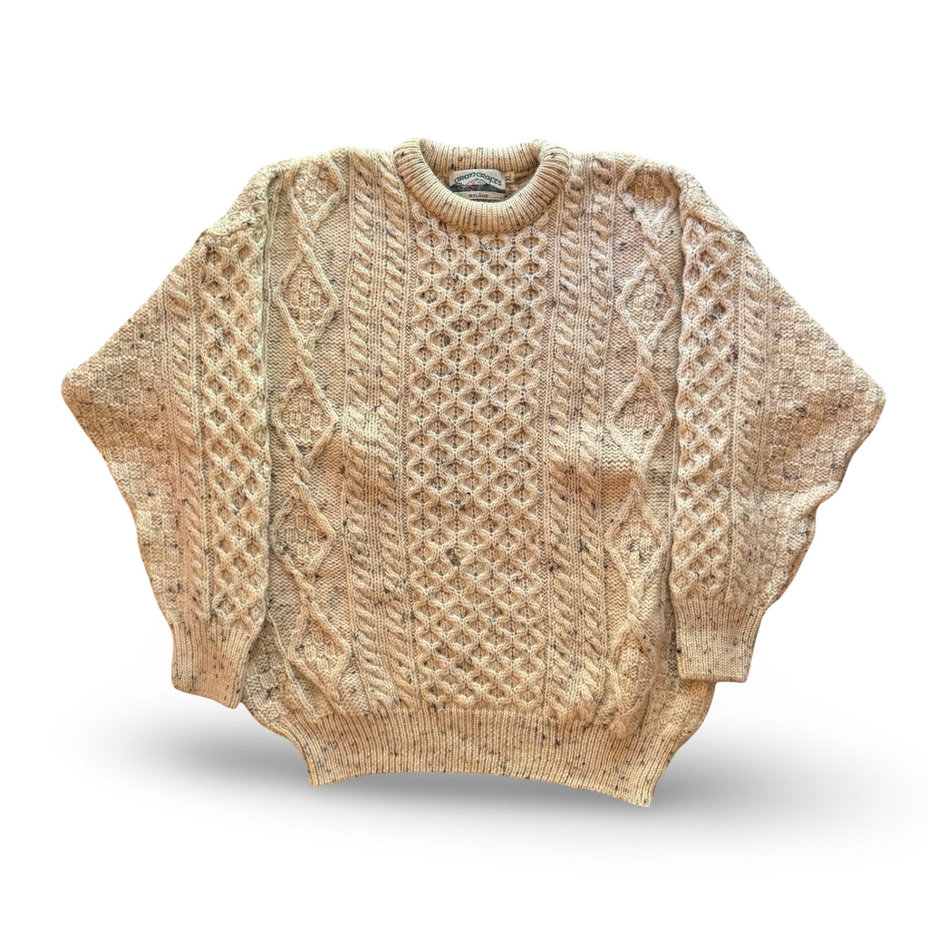 90s Arancrafts Cable Knit Sweater (XL)