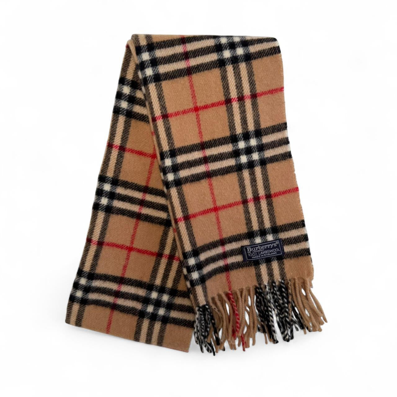 Vintage Lambswool Burberry Check Scarf