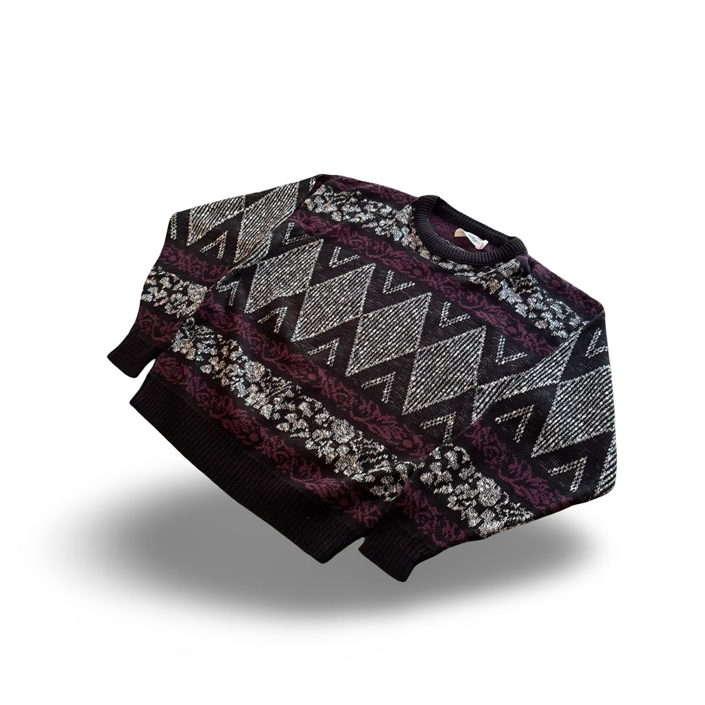 90s Royal Knight Knit Sweater (L)