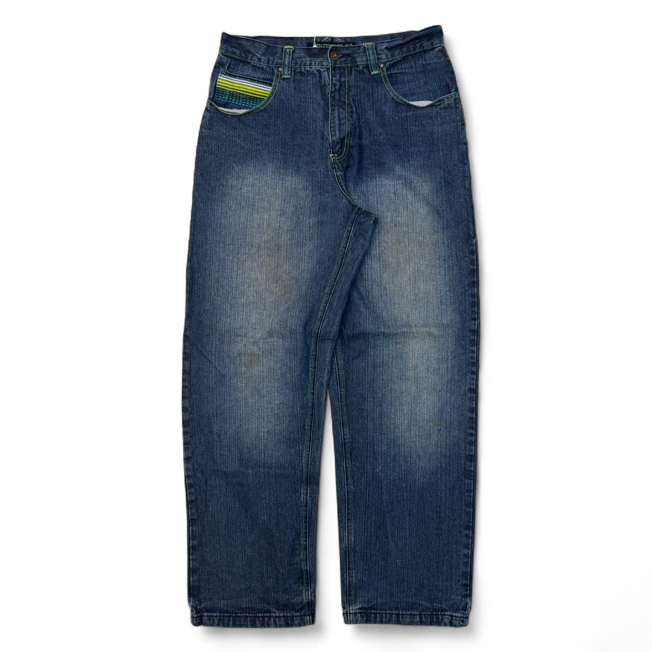 2000’s Southpole Embroidered Baggy Jeans (34x34)