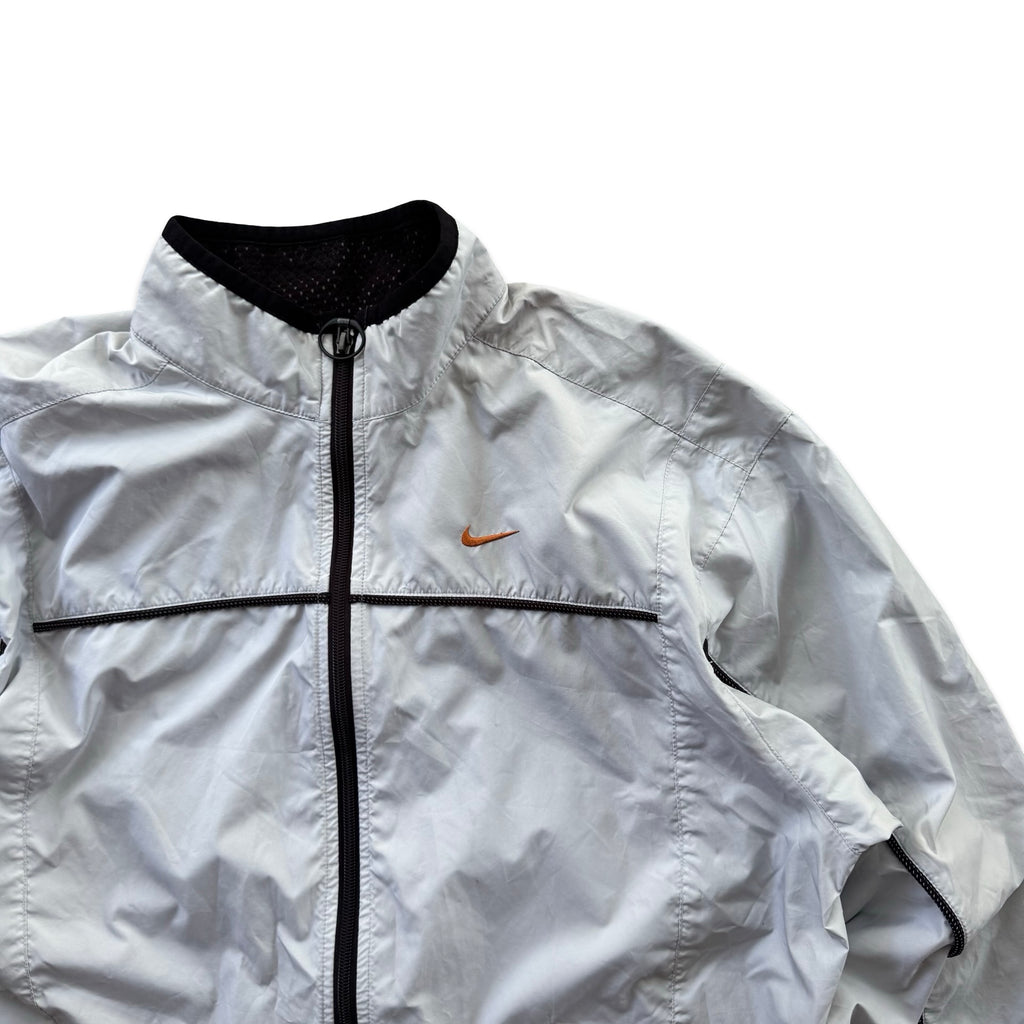 90s Silver Nike Track Jacket (L)