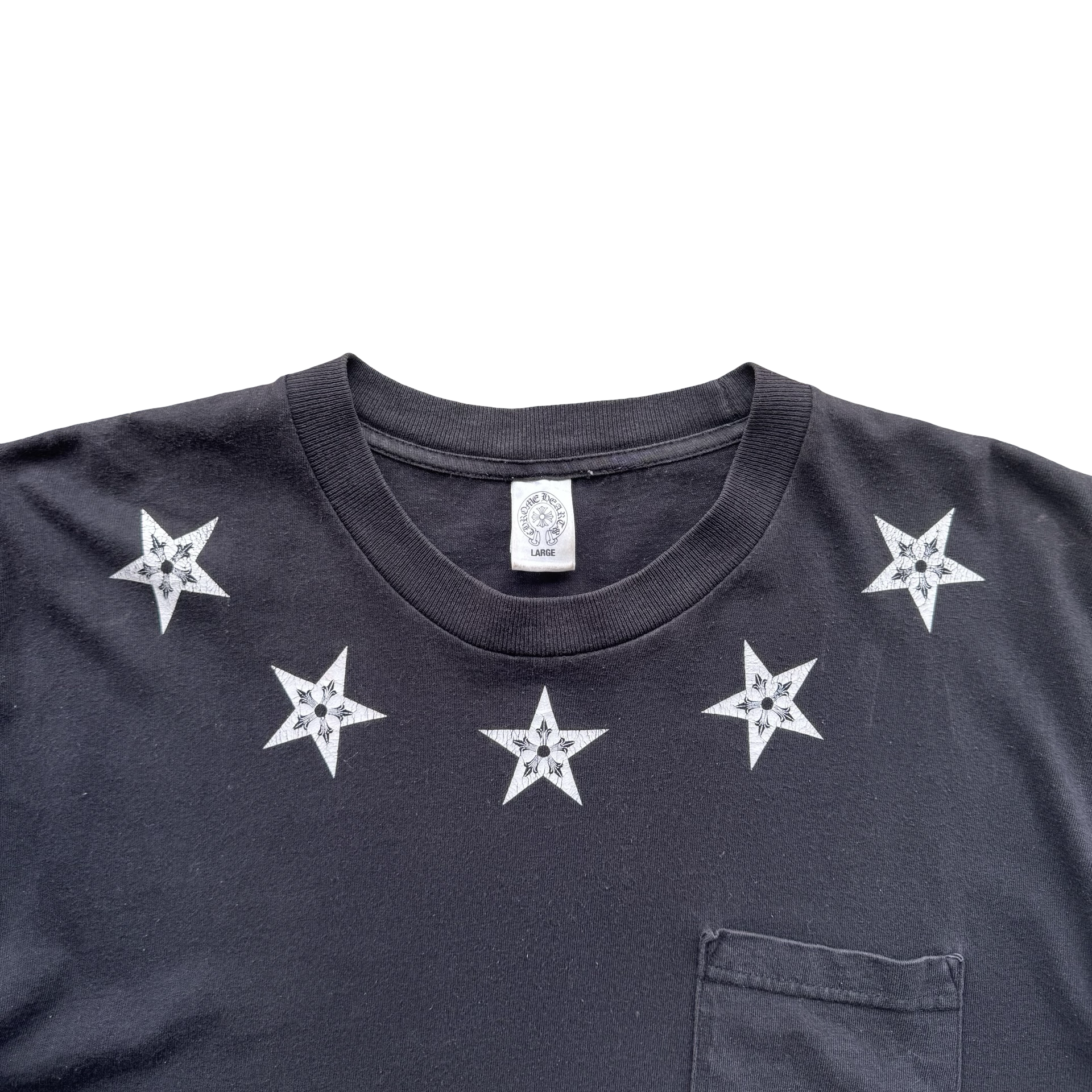 Vintage Black Chrome Hearts Five Star Tee (L)