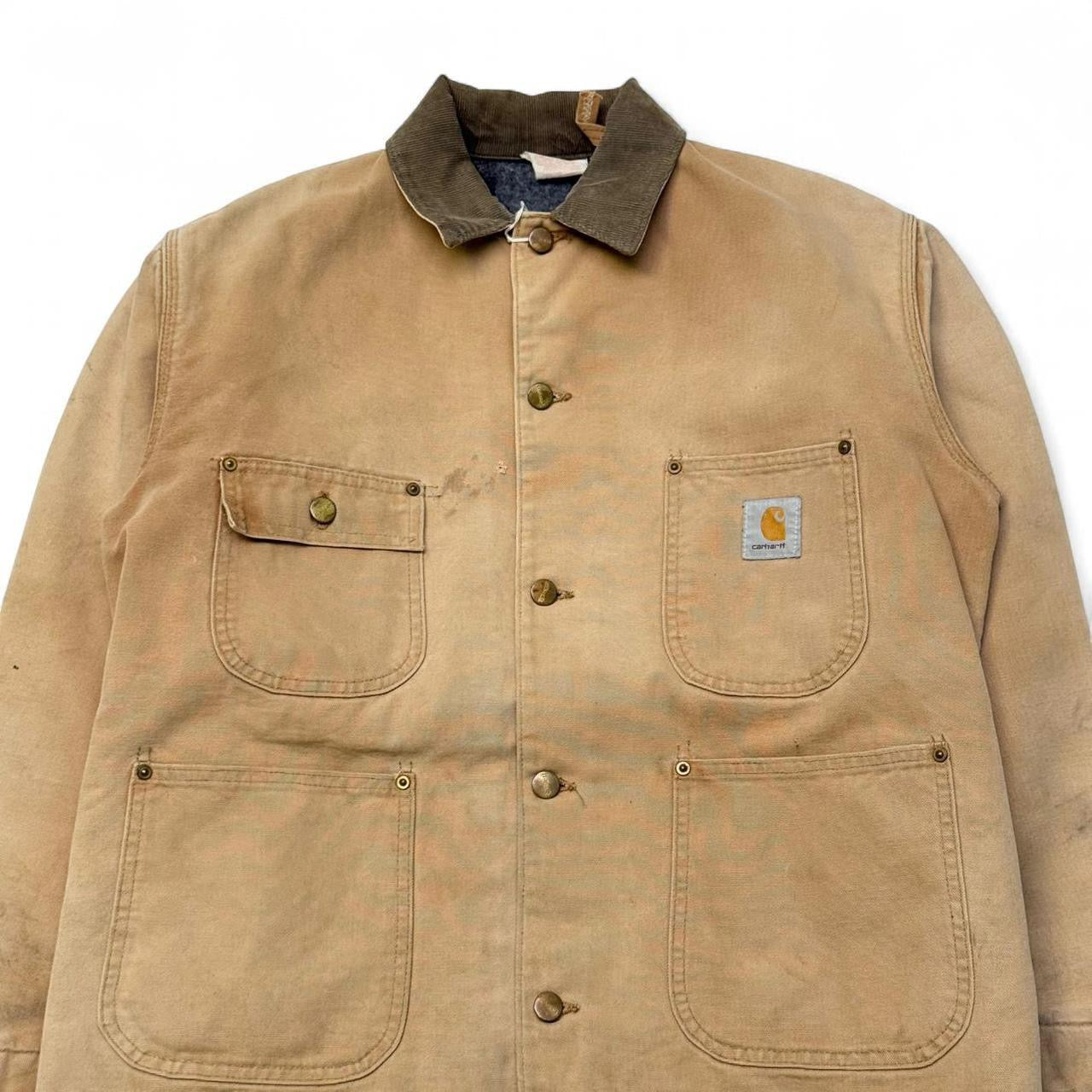 1980s Sand Blanket Lined Carhartt Chore Jacket (40/M)